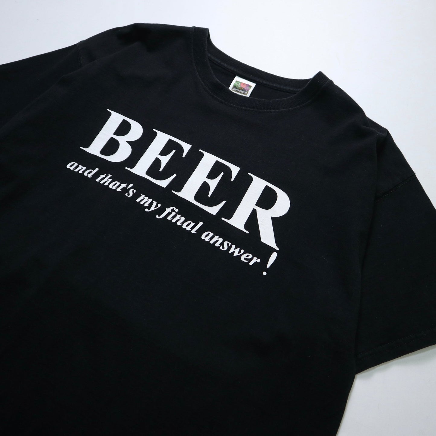 00s "Beer” and That's My Final Answer 幽默標語tee - 富士鳥古著