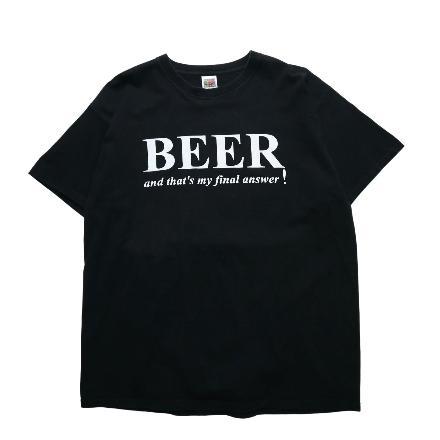 00s "Beer” and That's My Final Answer 幽默標語tee - 富士鳥古著