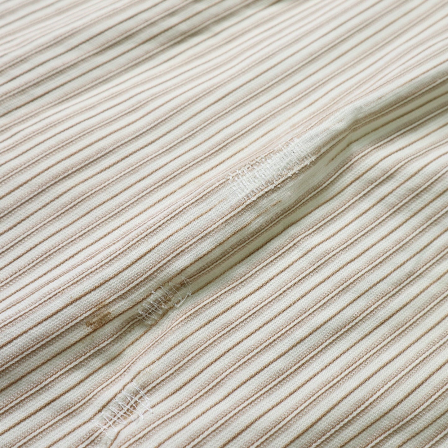 1930s 法國米白條紋工作襯衫 - 富士鳥古著