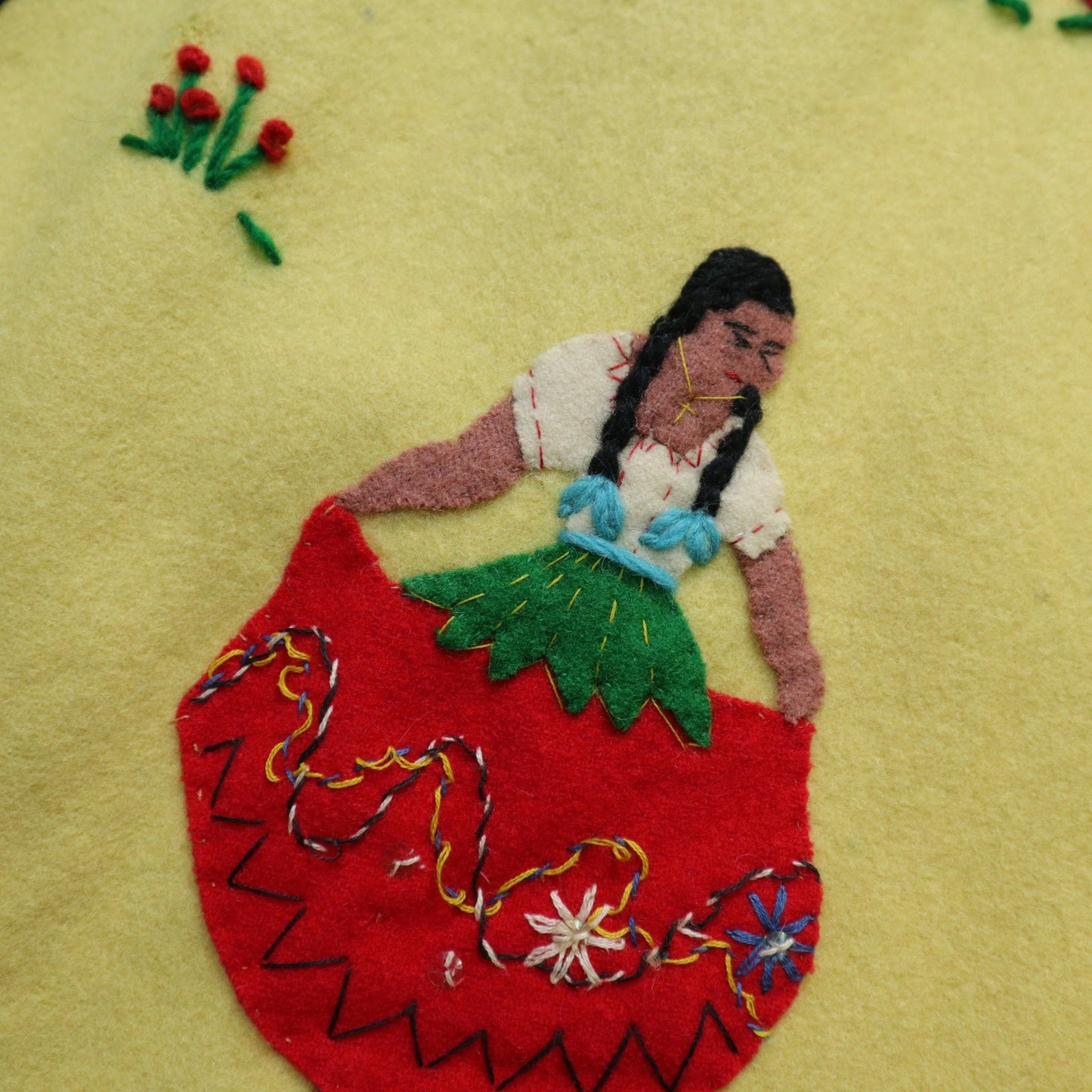 1940s Garcia Leal 墨西哥黃色刺繡羊毛紀念外套 - 富士鳥古著