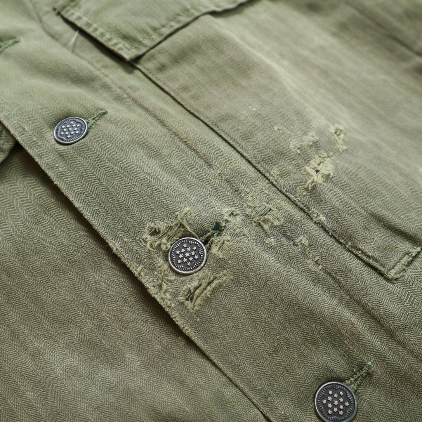 1940s WWII US ARMY M43 HBT Jacket/2nd Pattern/13 Star - 富士鳥古著