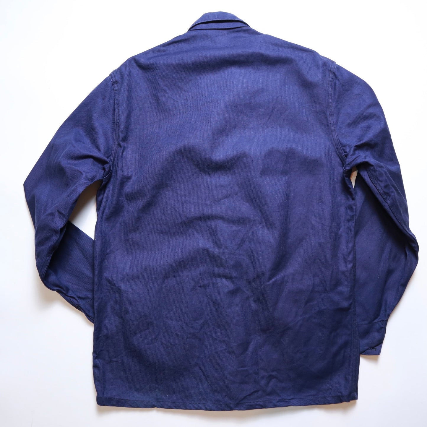 1970s 藍色法國工裝外套 French Work jacket 斜紋布料 - 富士鳥古著