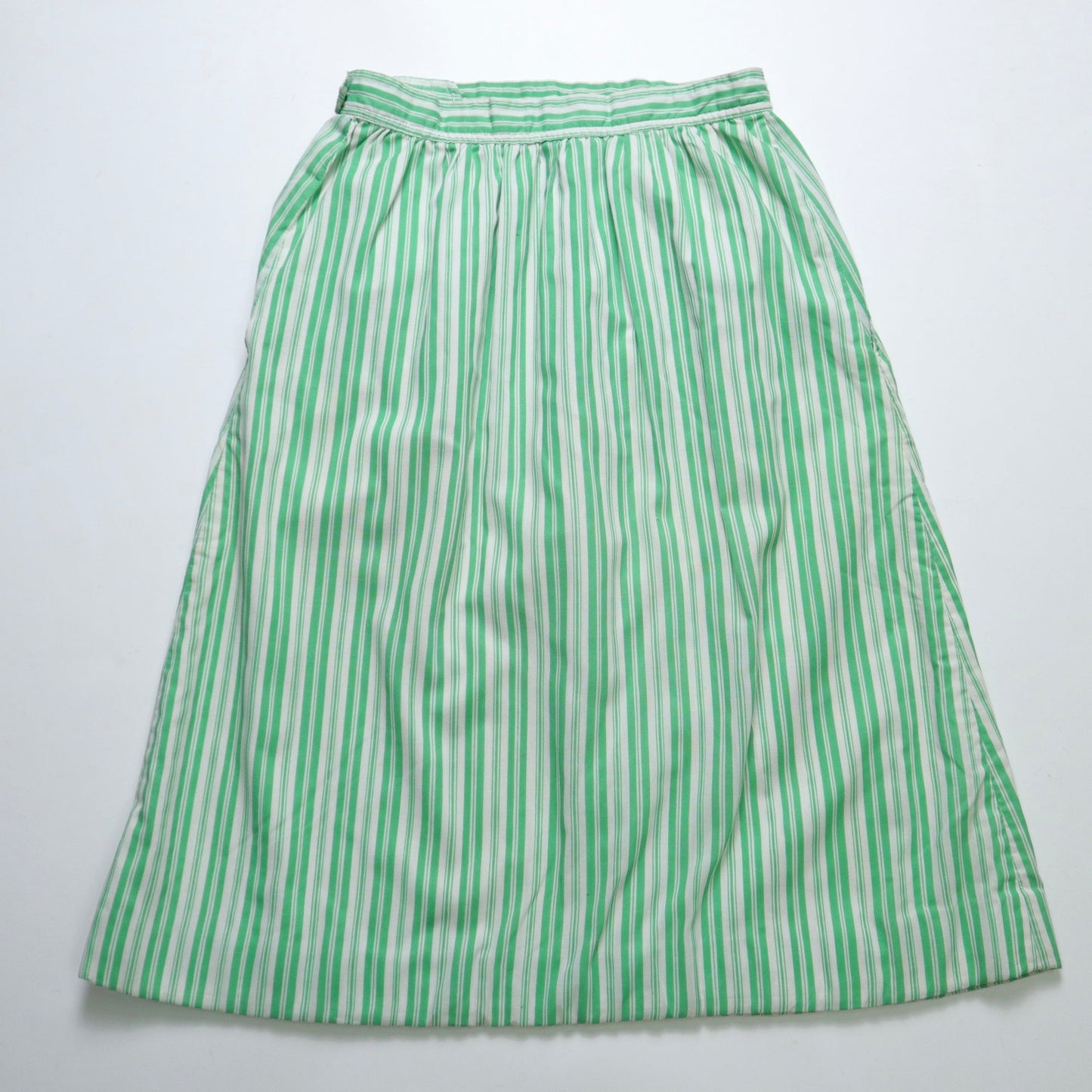 1970s 美國製 綠白條紋半身裙 ILGWU/Union made - 富士鳥古著