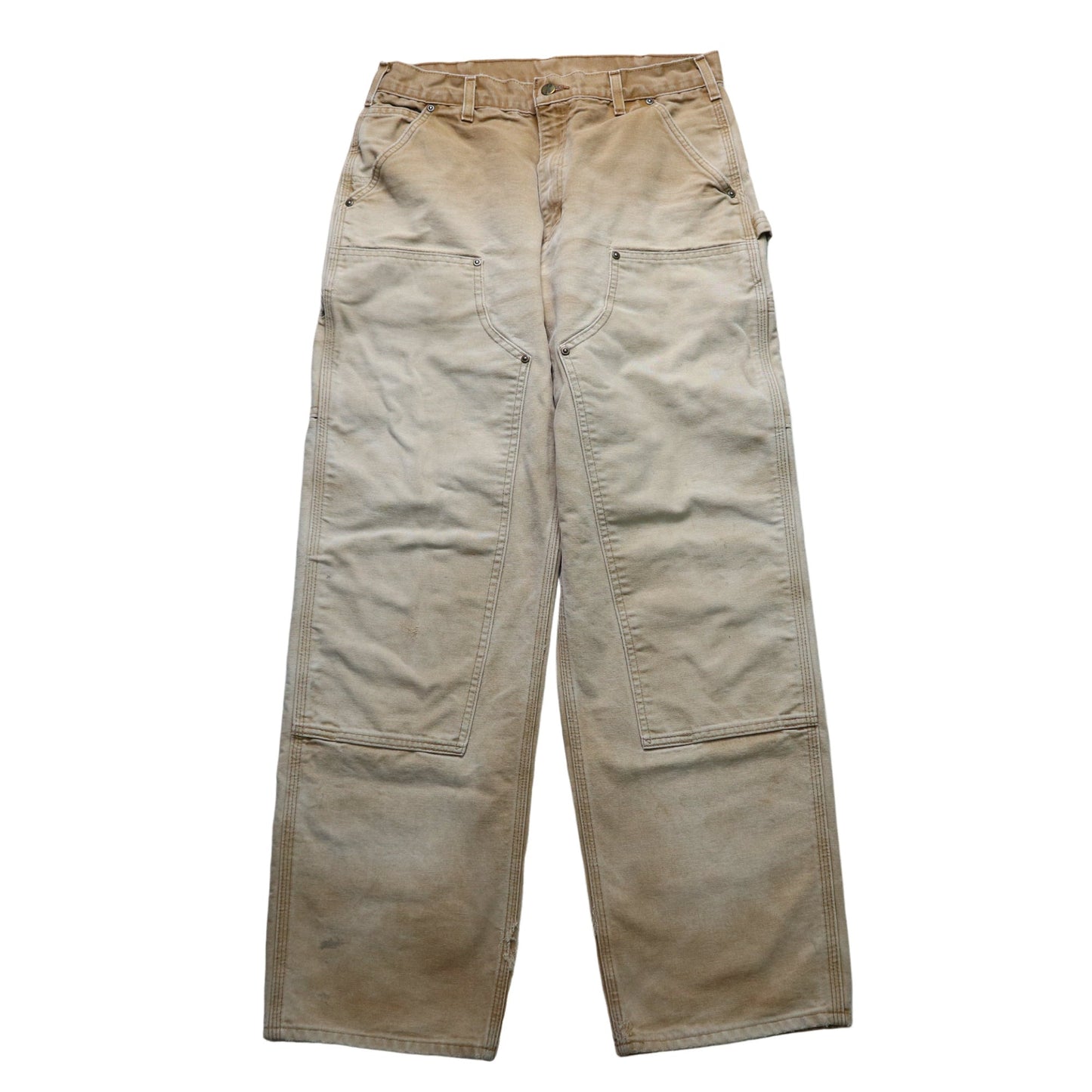 (30W)Carhartt 美國製 卡其色工作褲 Double Knee pants - 富士鳥古著