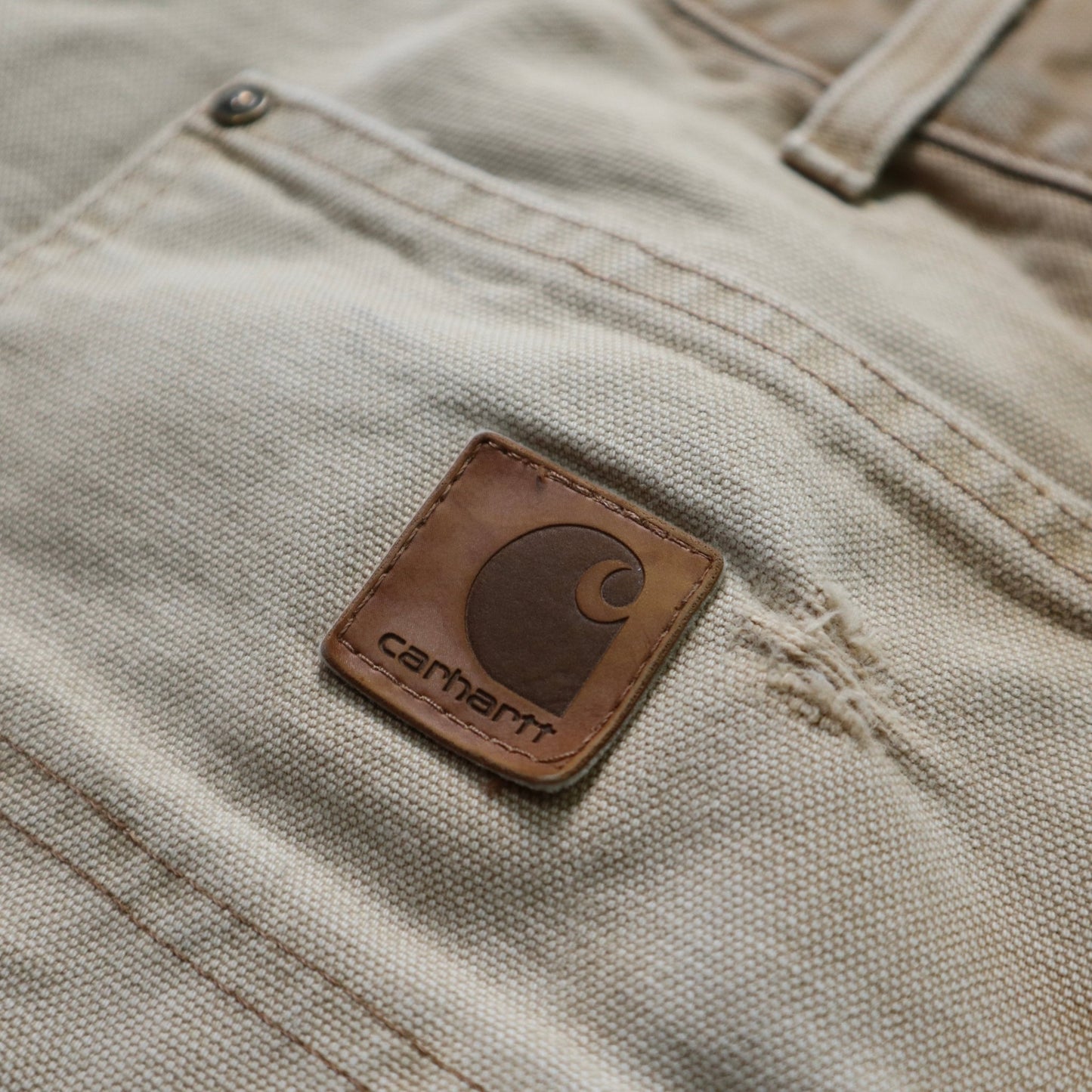 (30W)Carhartt 美國製 卡其色工作褲 Double Knee pants - 富士鳥古著