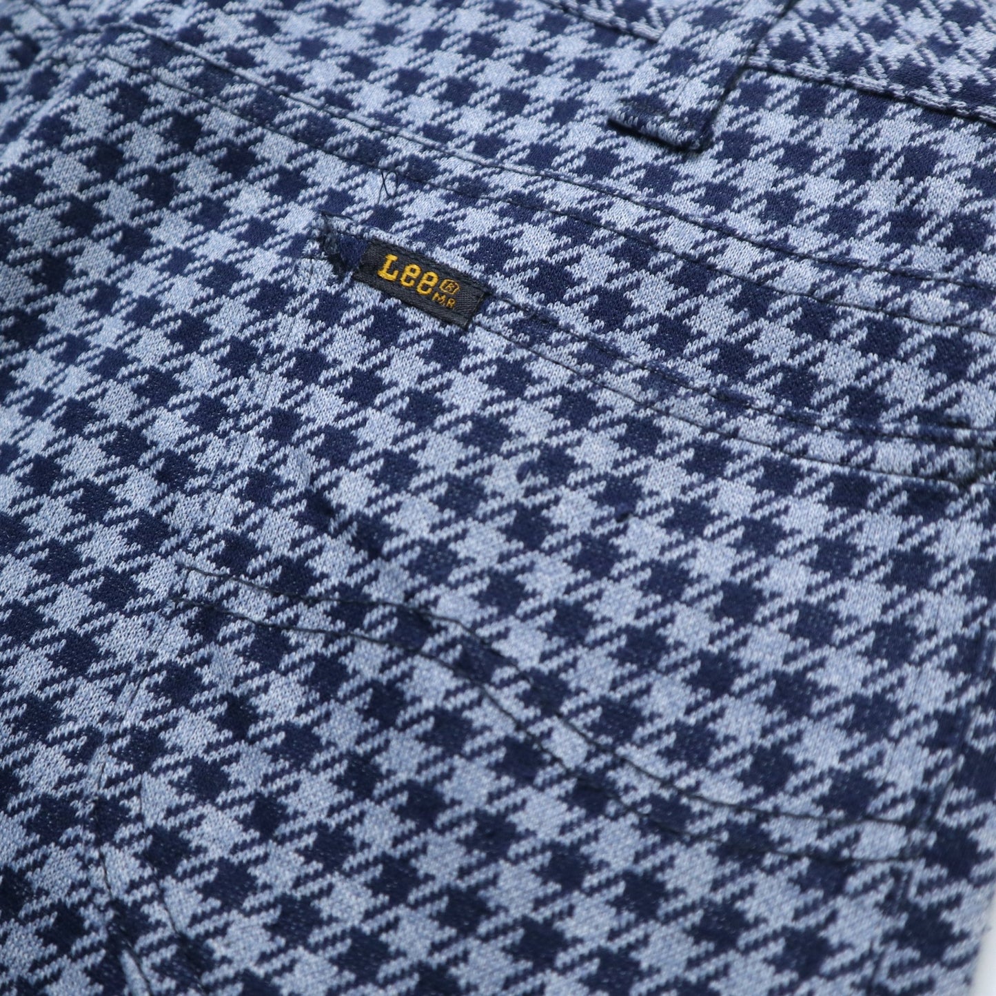 (31W)70s Lee 美國製 藍色千鳥格靴型褲 Talon拉鏈 - 富士鳥古著