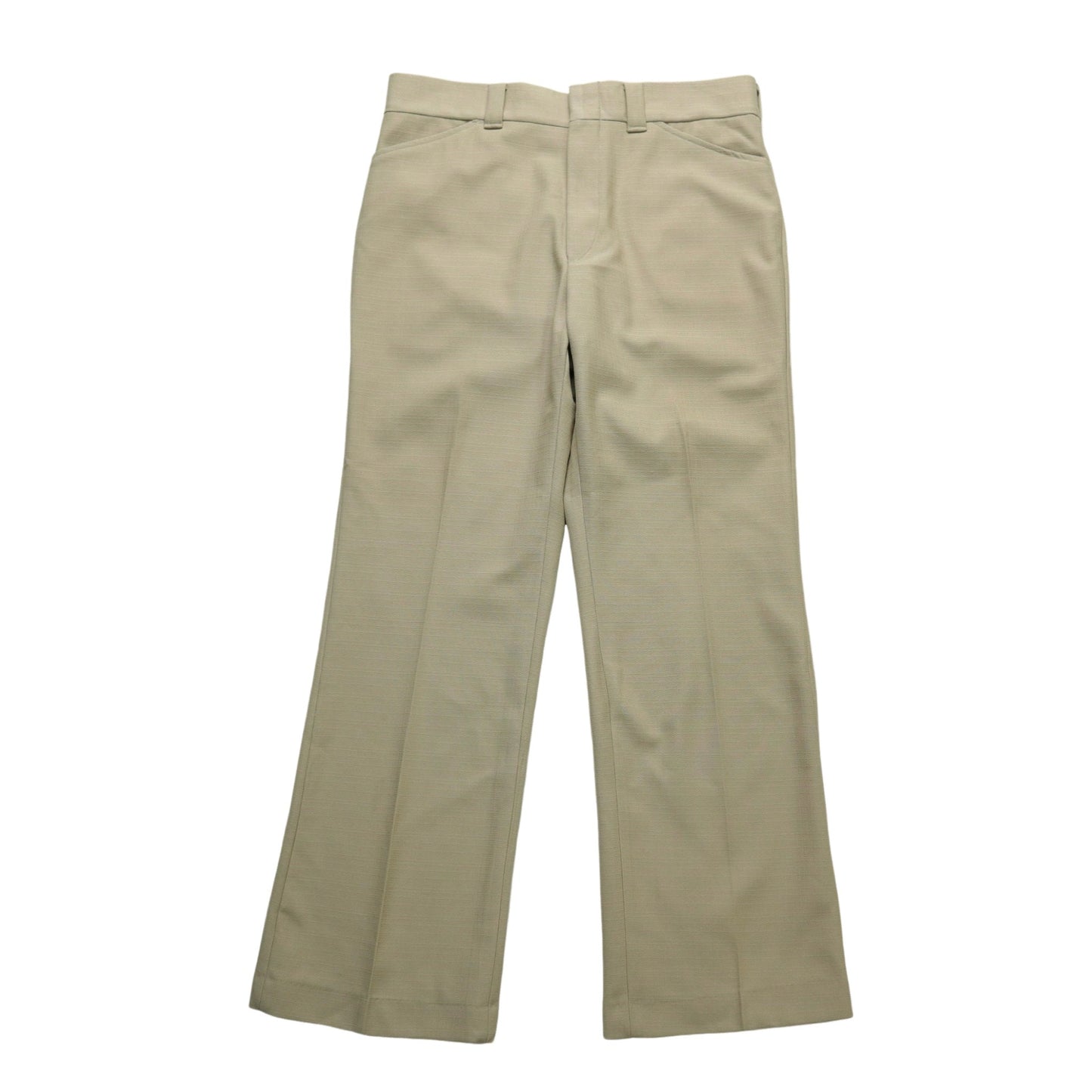 (32W)70s Levi’s 卡其色織紋喇叭褲 - 富士鳥古著
