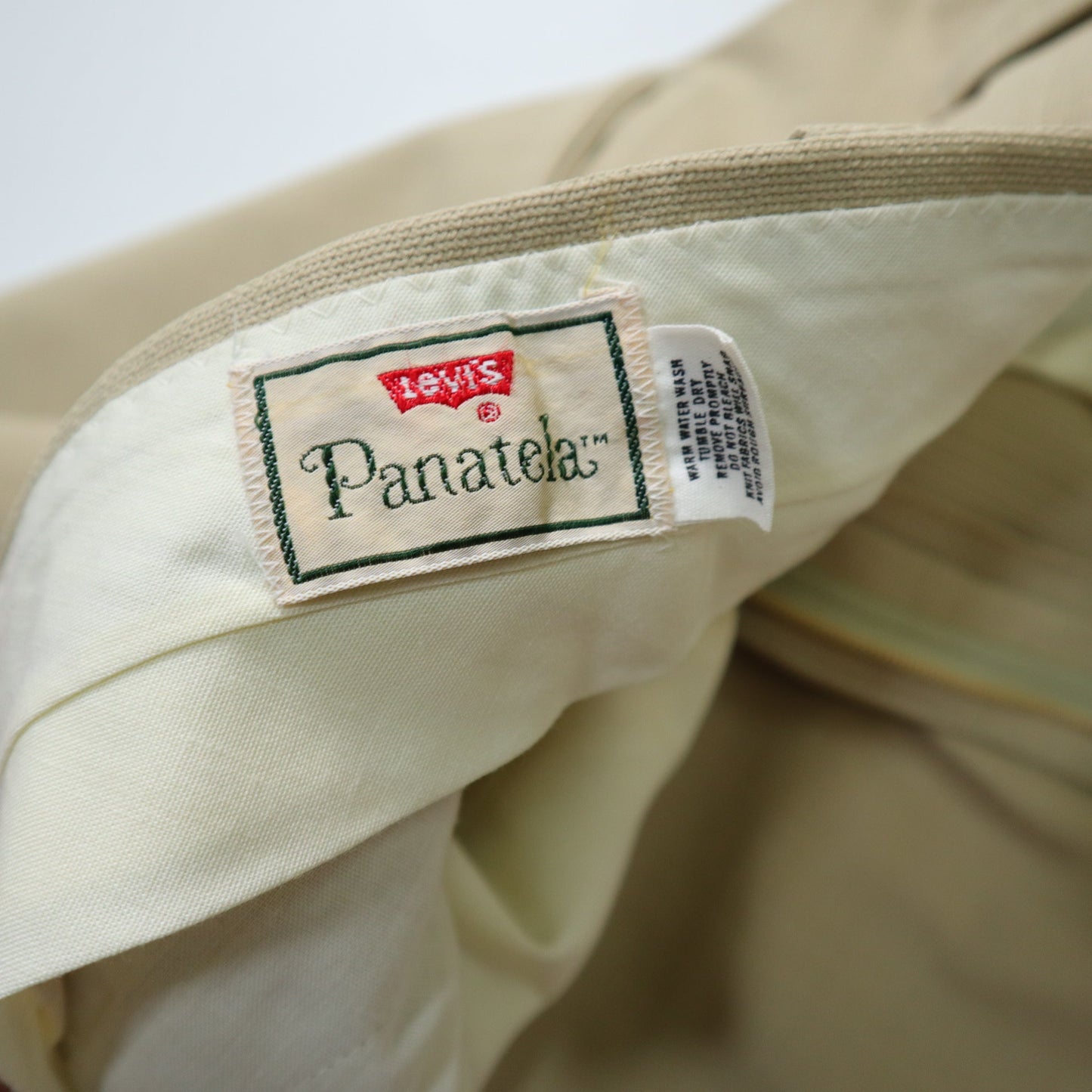 (32W)70s Levi’s 卡其色織紋喇叭褲 - 富士鳥古著