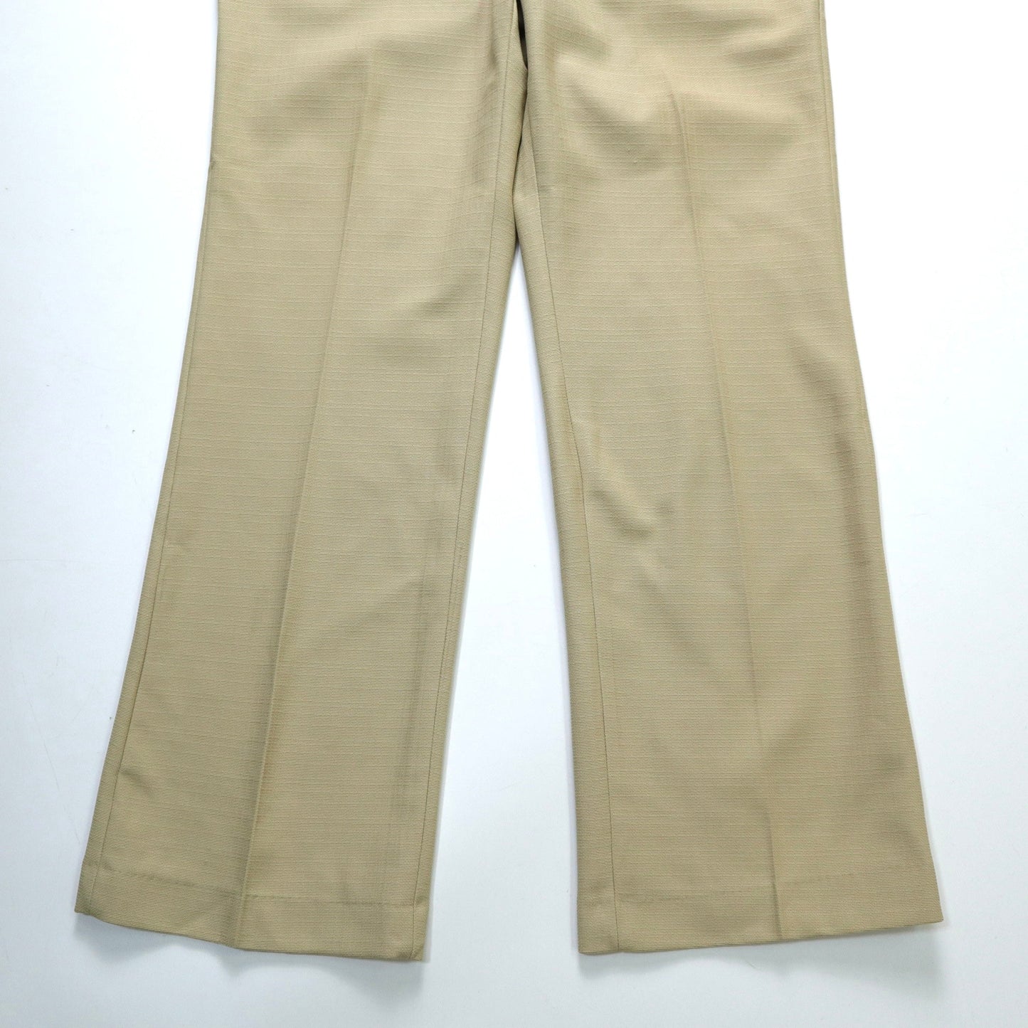 (32W)70s Levi’s 卡其色織紋喇叭褲 - 富士鳥古著