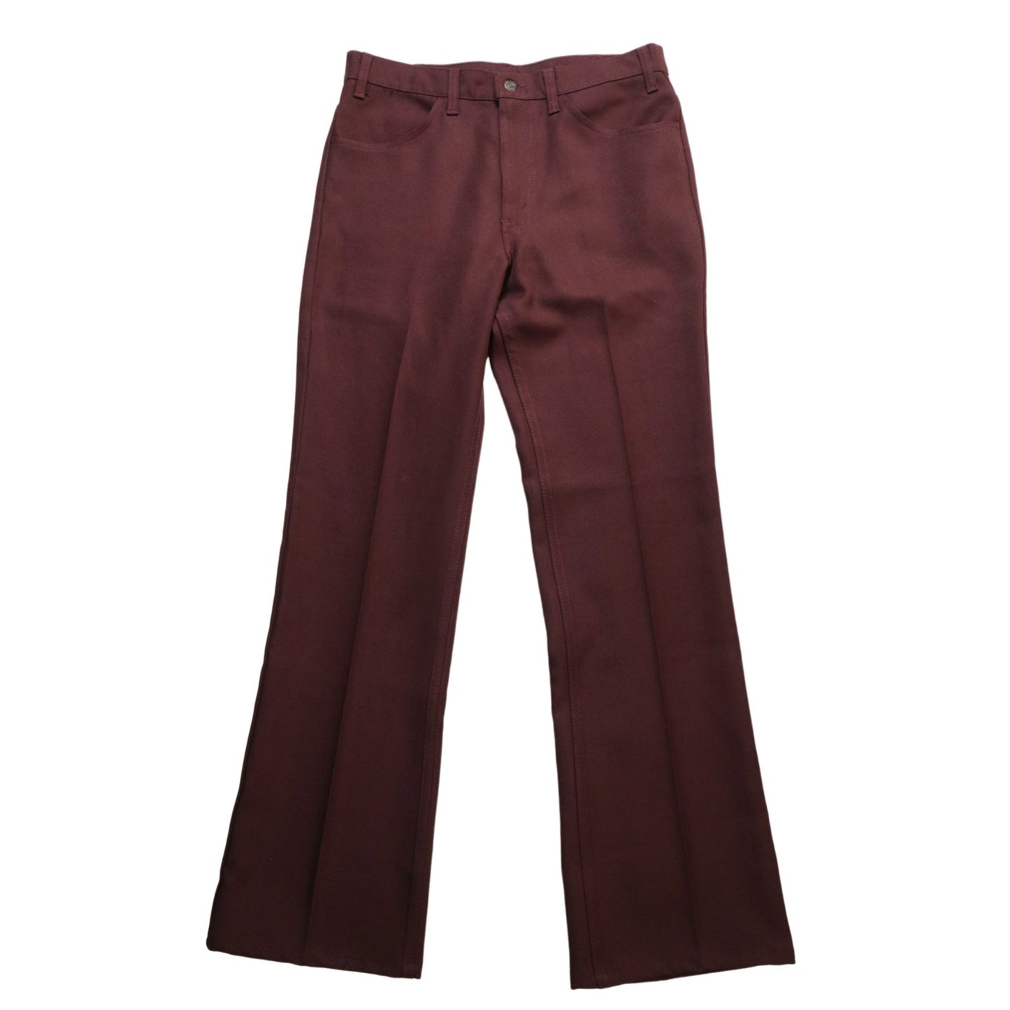 (33W)80s Levi’s 517 美國製 酒紅色靴型褲 - 富士鳥古著