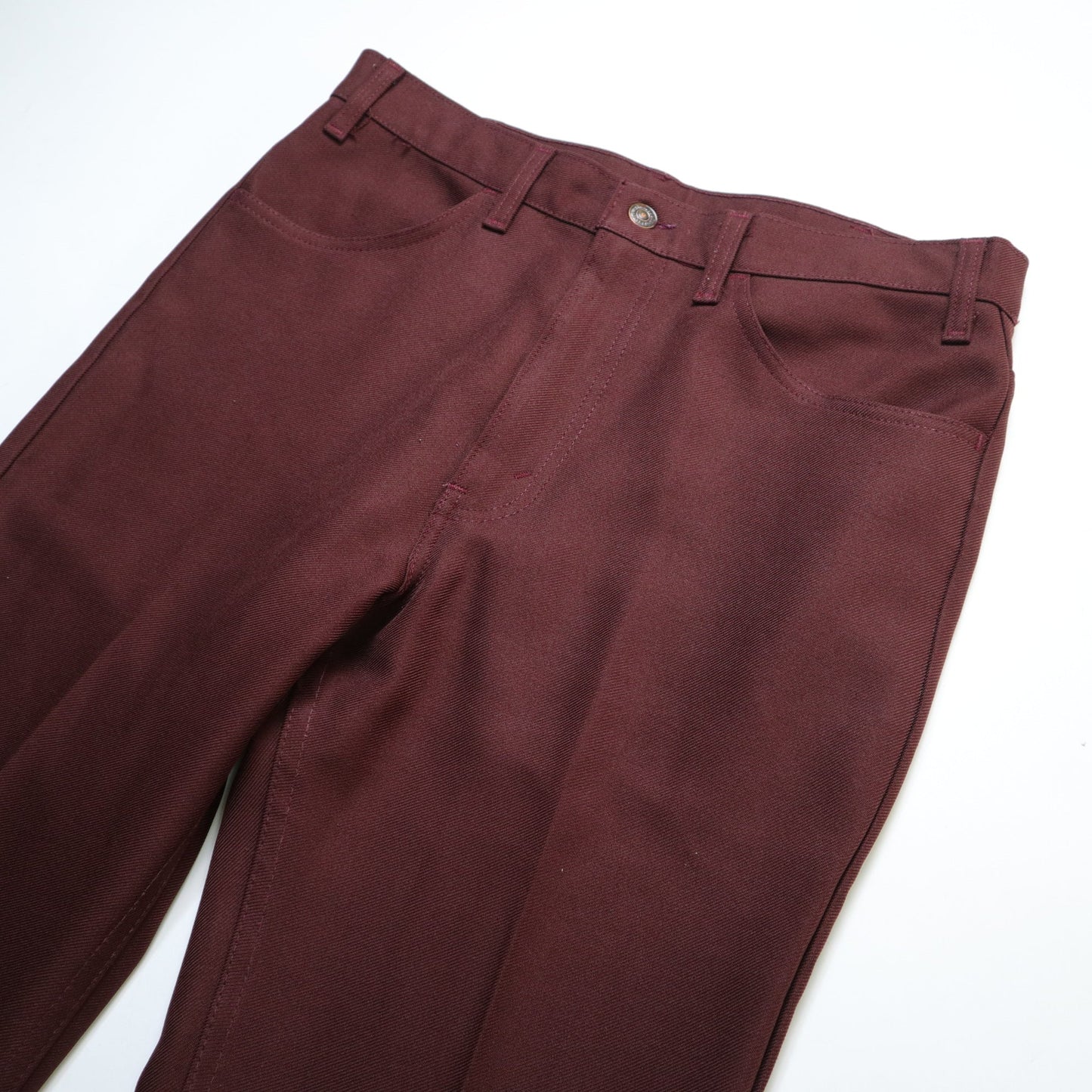 (33W)80s Levi’s 517 美國製 酒紅色靴型褲 - 富士鳥古著