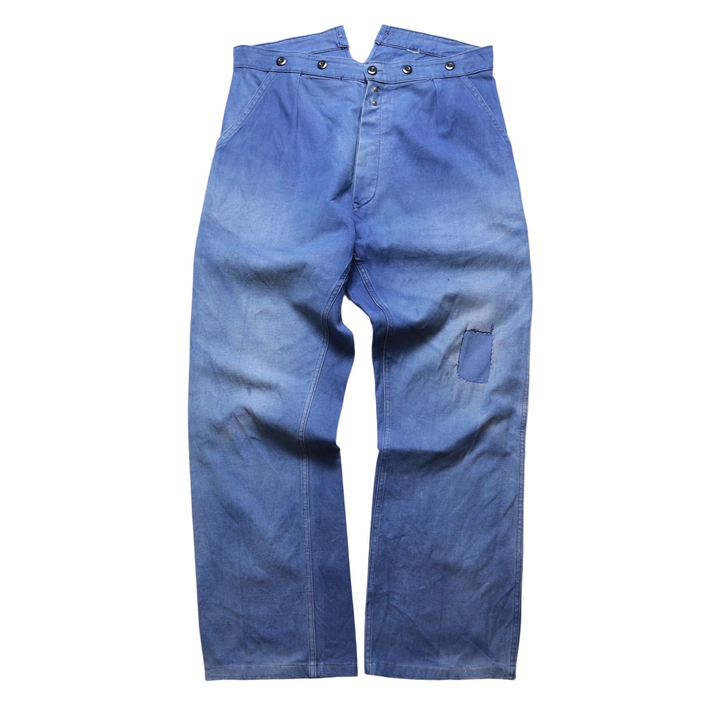 (34W) 1960's KIDUR Faded cotton work trousers 法國工作褲 - 富士鳥古著