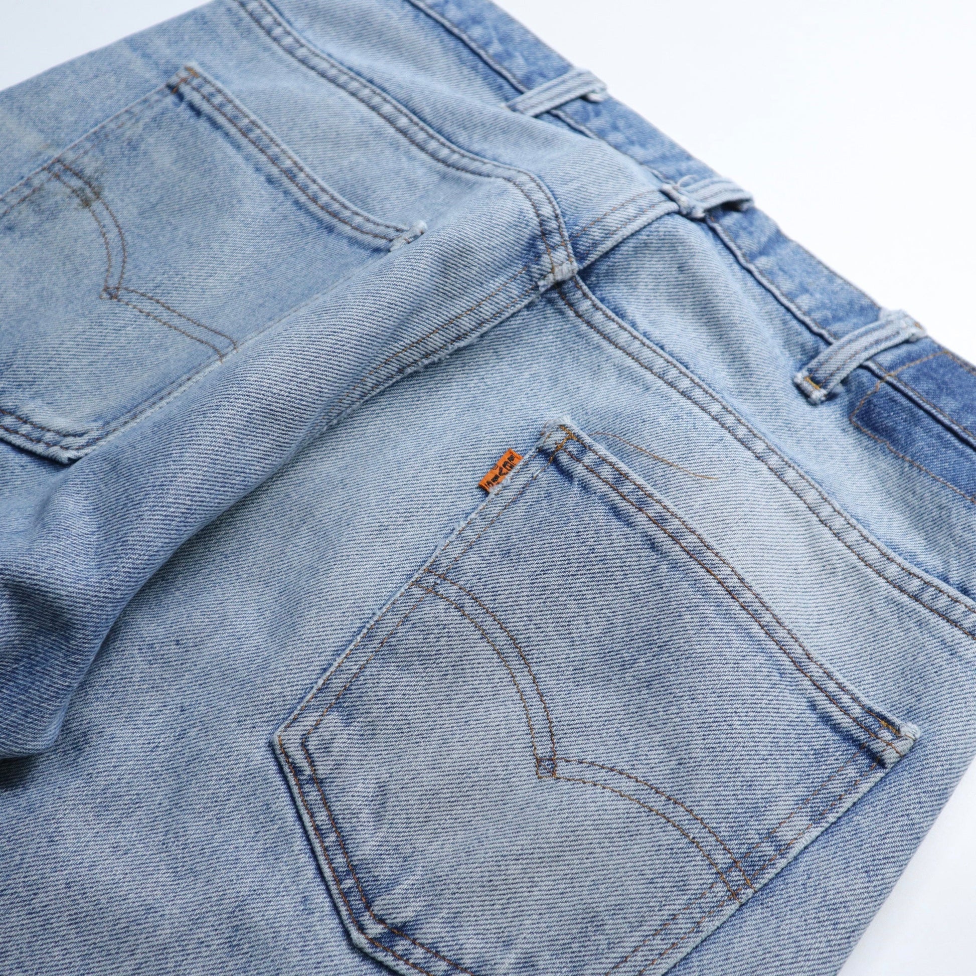 (34W) 80s Levi’s 509 - 0217 美國製 橘標 丹寧補丁直筒褲 - 富士鳥古著