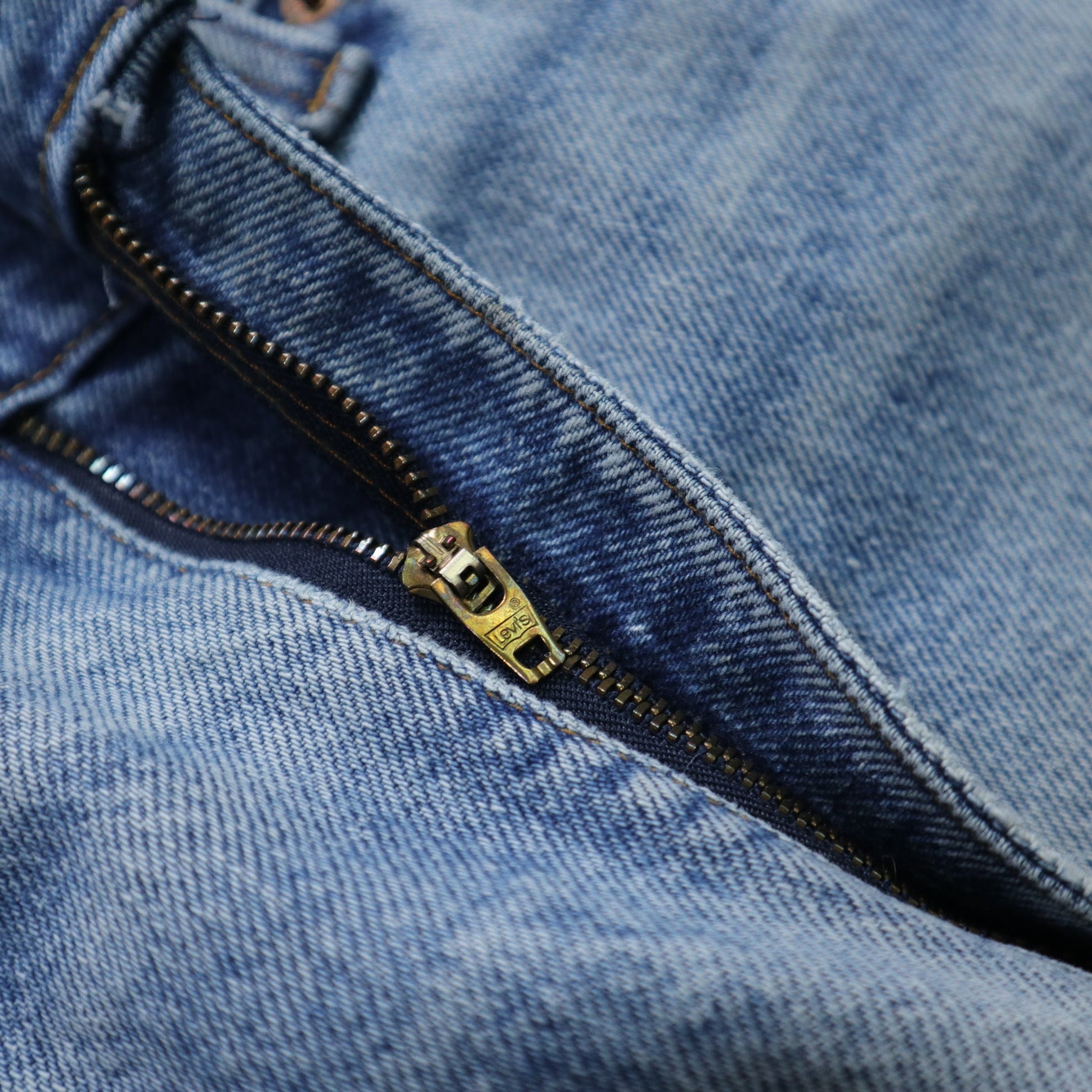 (34W) 80s Levi’s 509 - 0217 美國製 橘標 丹寧補丁直筒褲 - 富士鳥古著