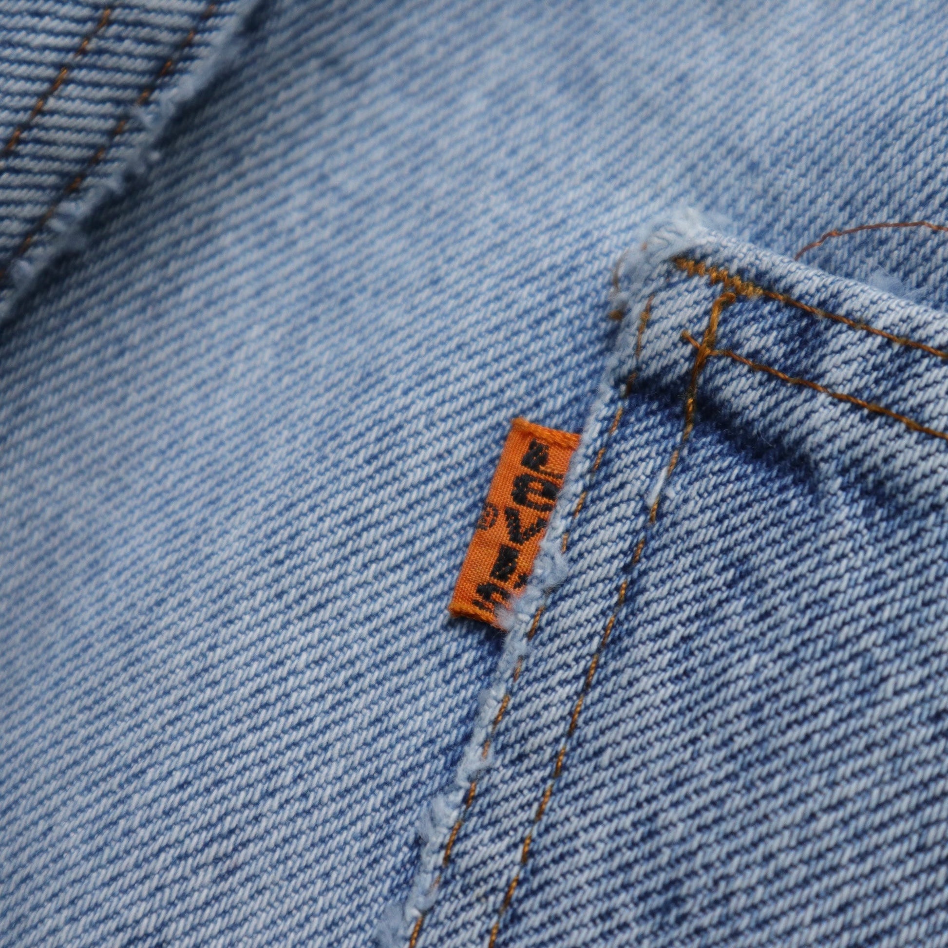 (34W) 80s Levi’s 509 - 0217 美國製 橘標 丹寧補丁直筒褲 - 富士鳥古著