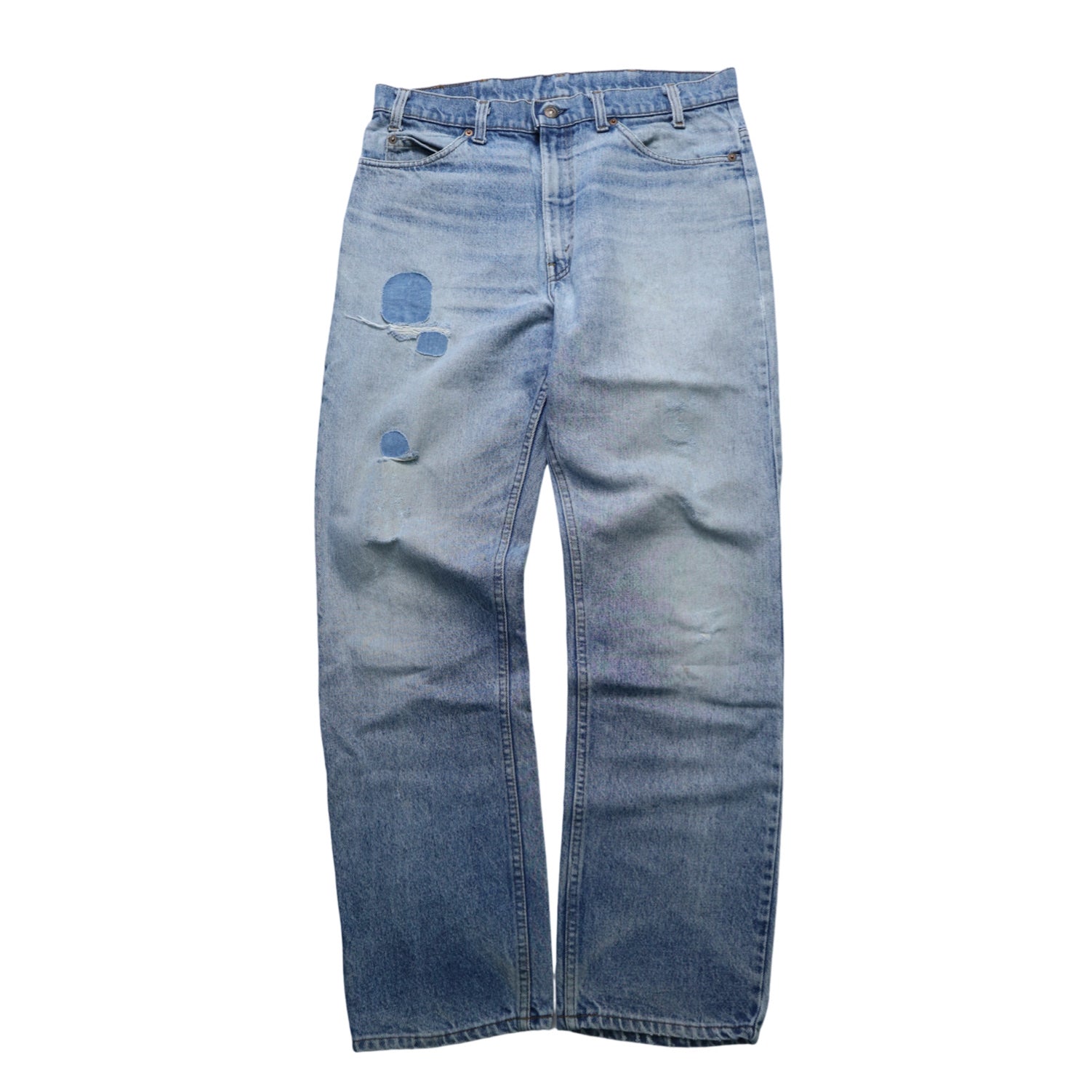 (34W) 80s Levi’s 509 - 0217 美國製 橘標 丹寧補丁直筒褲 - 富士鳥古著