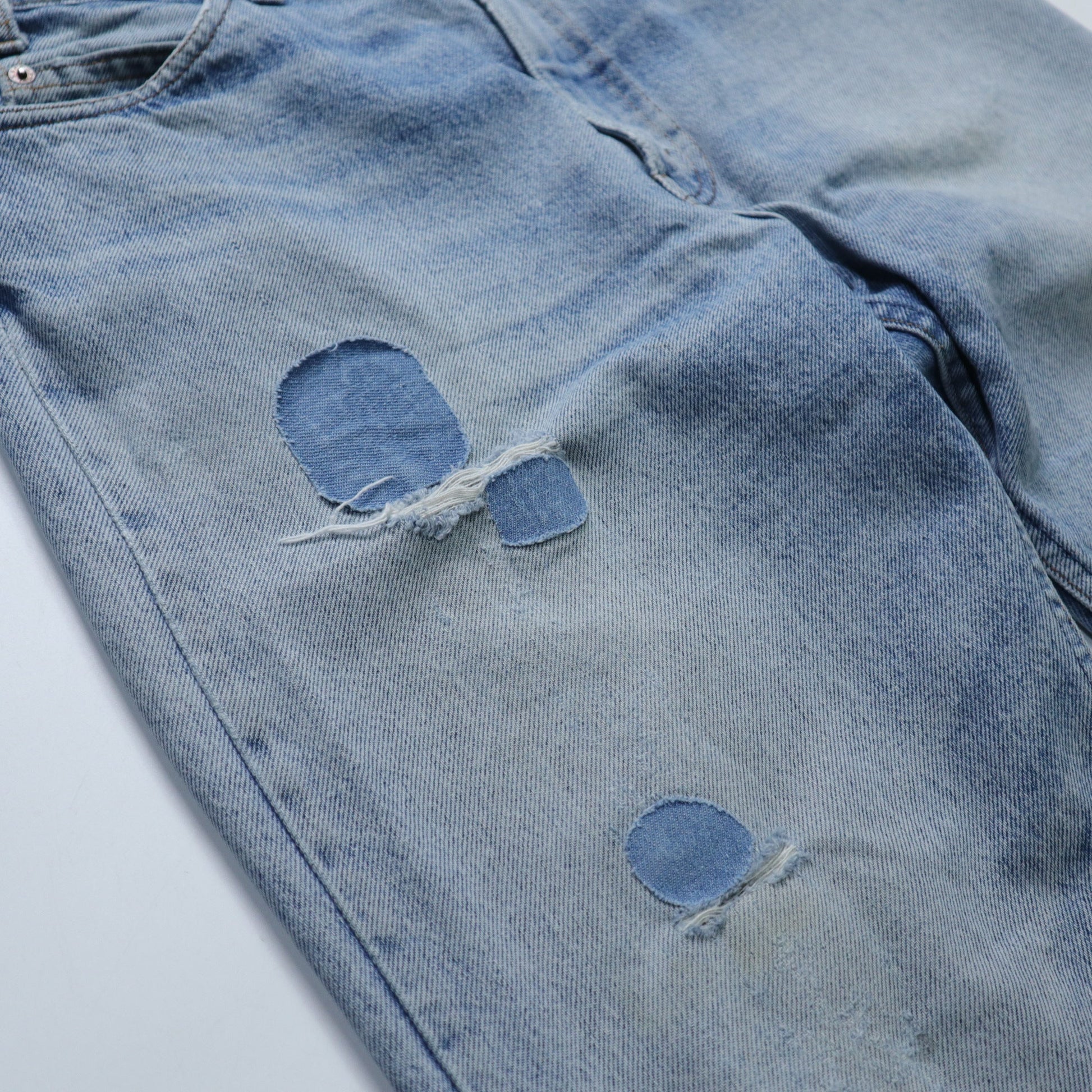 (34W) 80s Levi’s 509 - 0217 美國製 橘標 丹寧補丁直筒褲 - 富士鳥古著