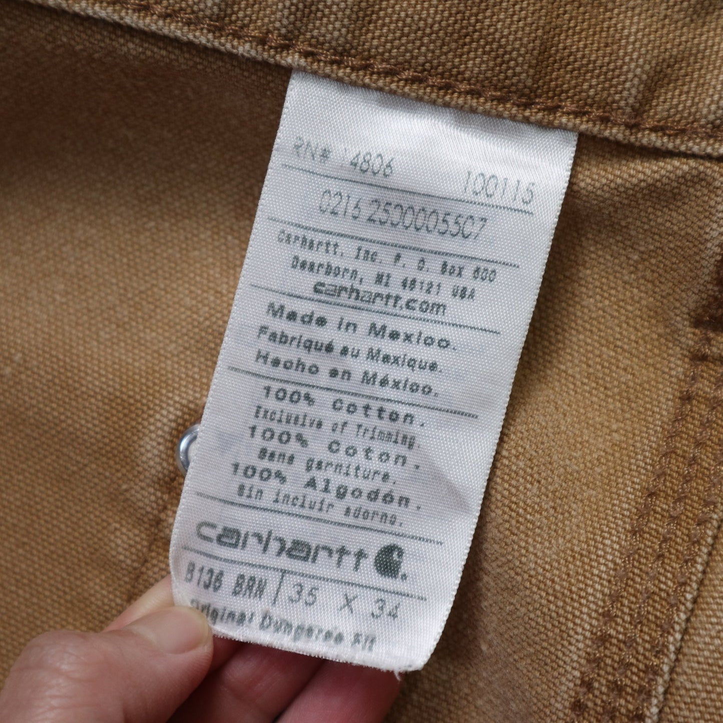 (34W) Carhartt Double knee 淺卡其色工作褲 - 富士鳥古著