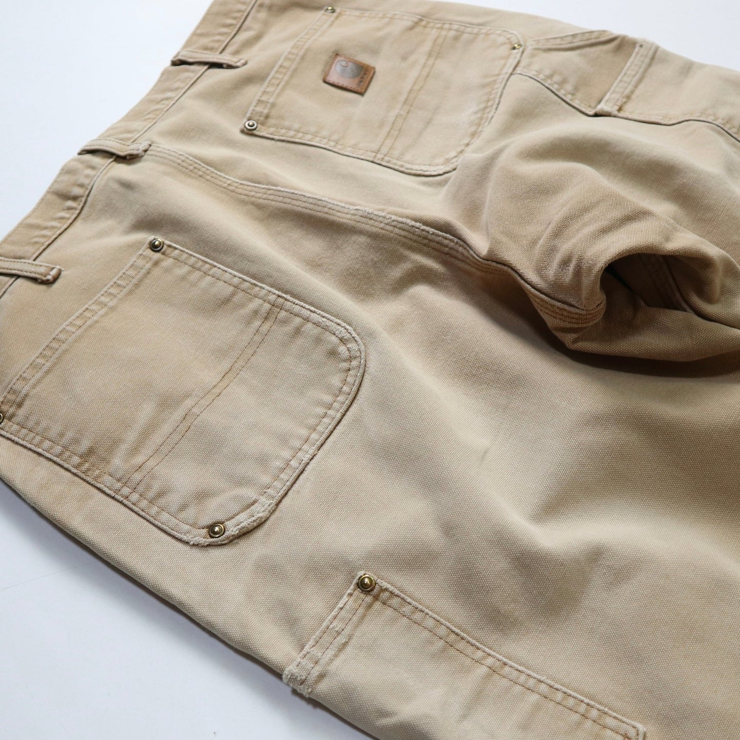(34W) Carhartt Double knee 淺卡其色工作褲 - 富士鳥古著