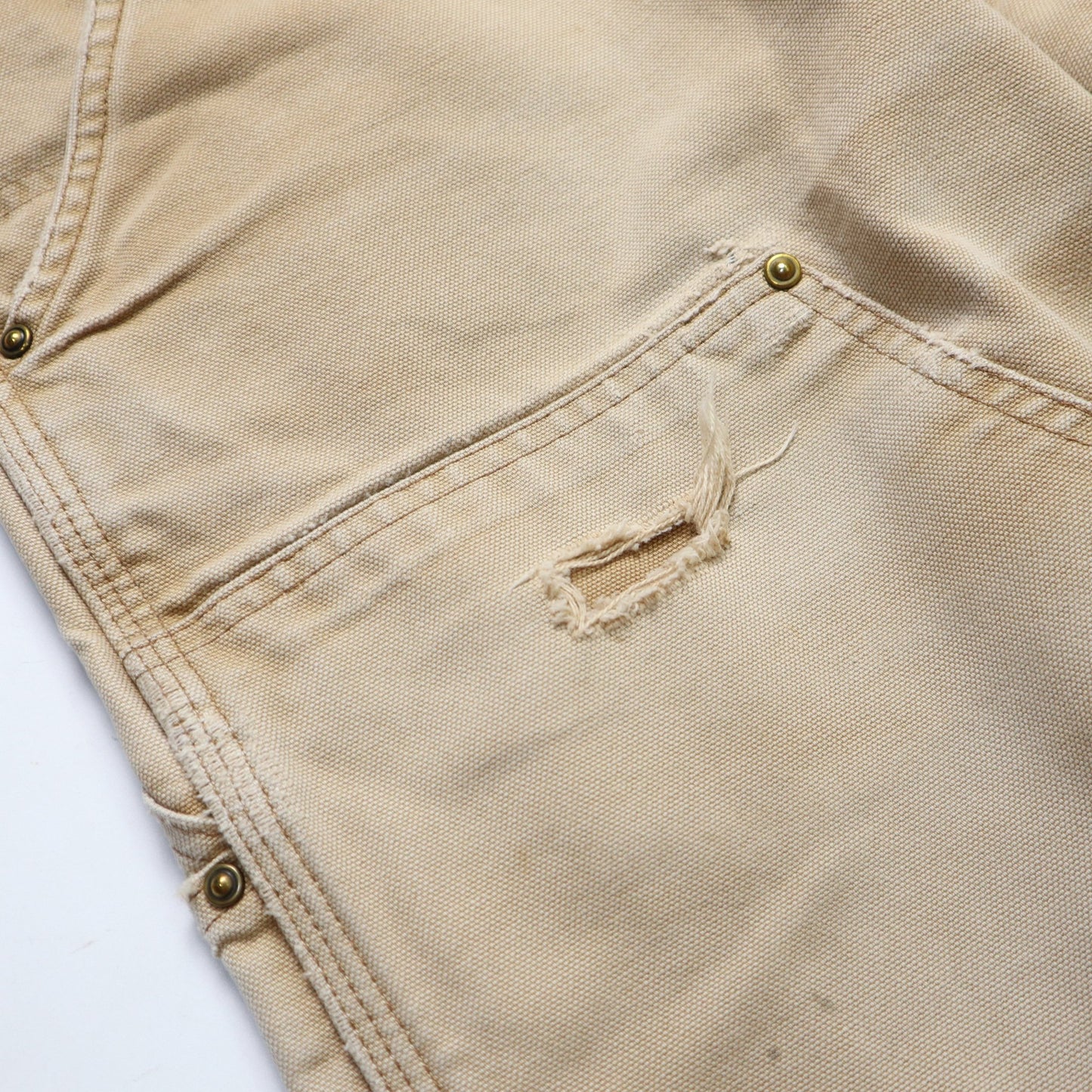 (34W) Carhartt Double knee 淺卡其色工作褲 - 富士鳥古著