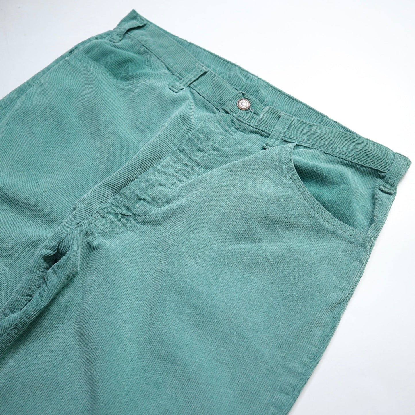 (36W) 70s JC PENNEY 綠色燈芯絨靴型褲 - 富士鳥古著