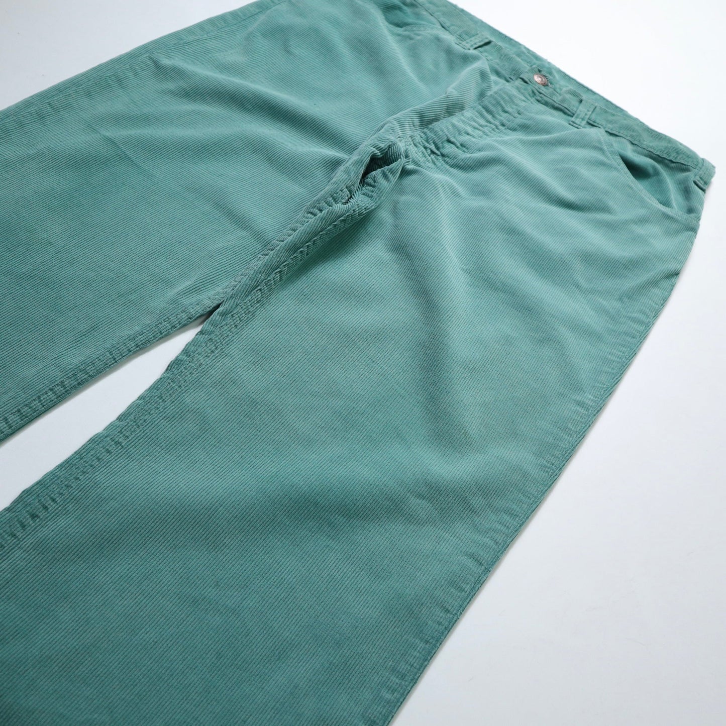 (36W) 70s JC PENNEY 綠色燈芯絨靴型褲 - 富士鳥古著