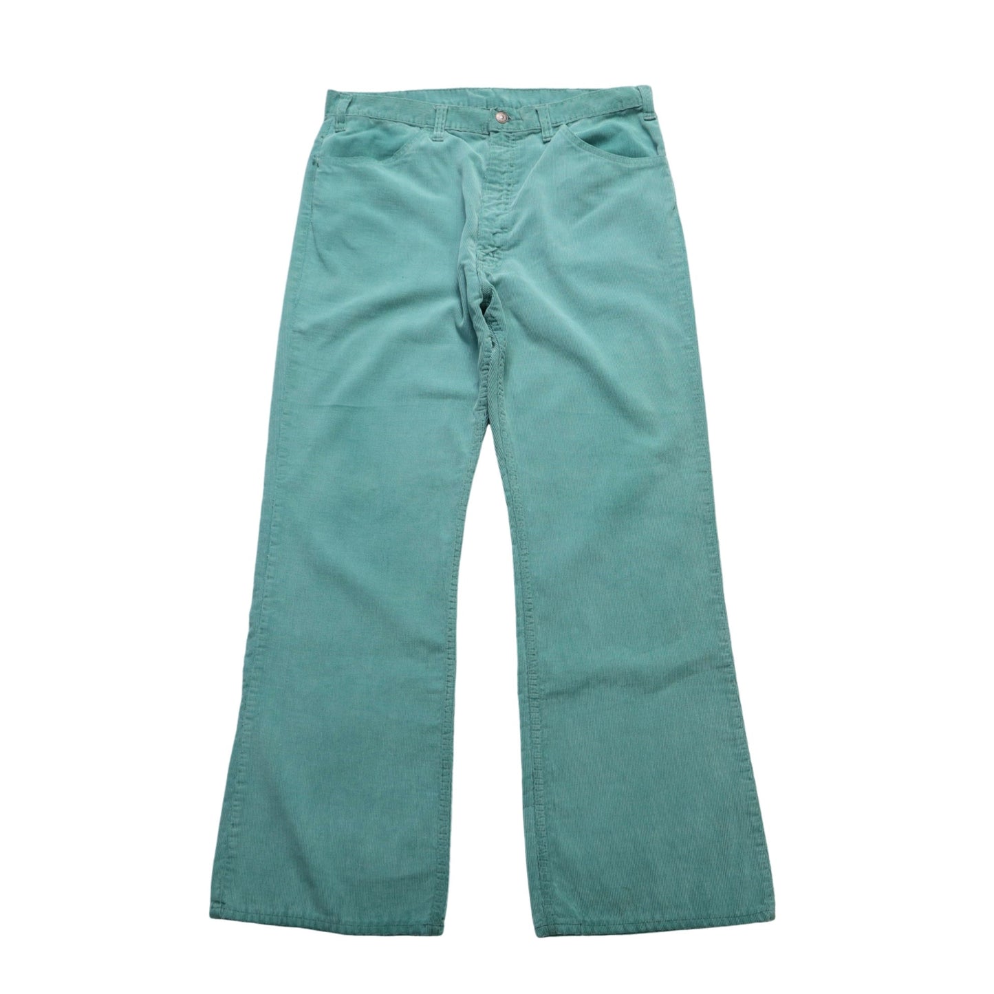 (36W) 70s JC PENNEY 綠色燈芯絨靴型褲 - 富士鳥古著