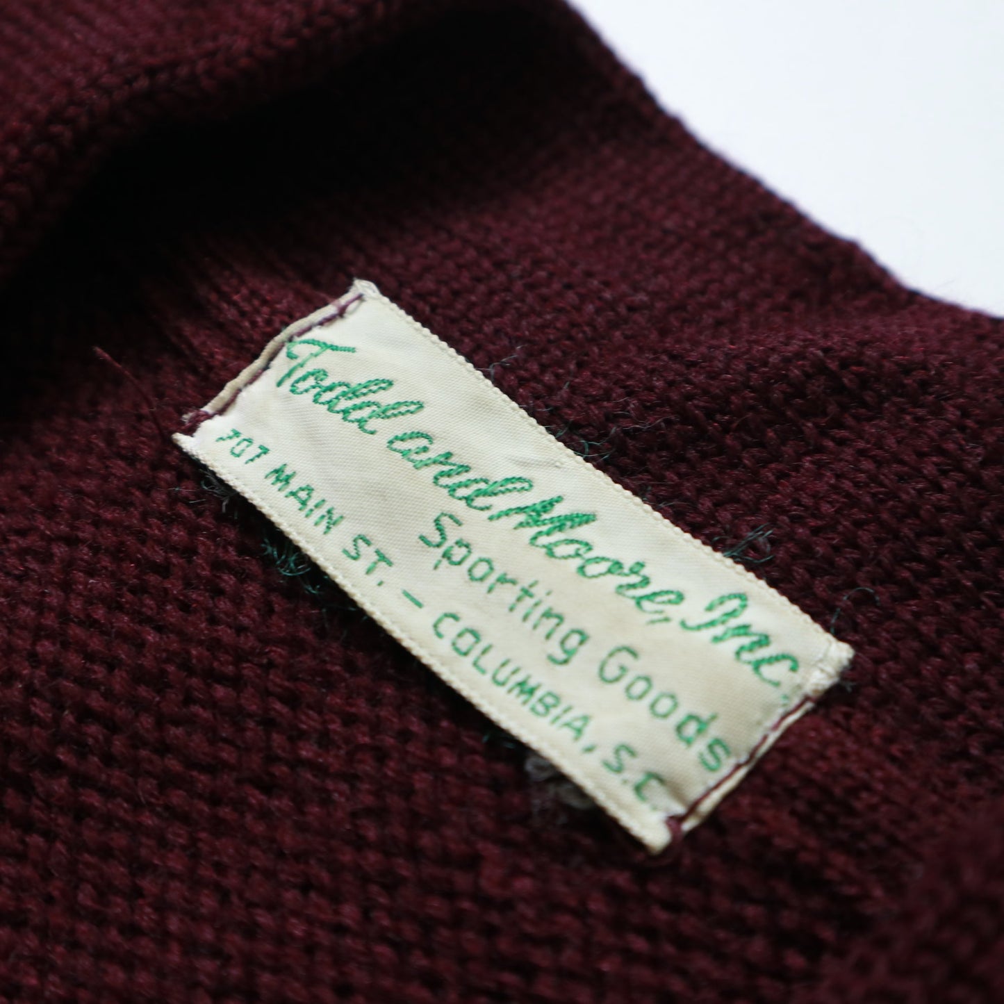 50 - 60s Wool Letterman Sweater "E”Patch Cardigan - 富士鳥古著