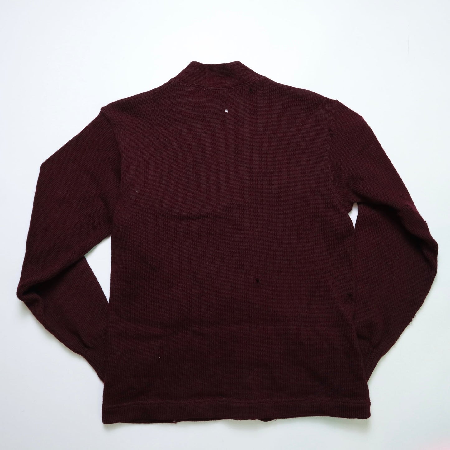 50 - 60s Wool Letterman Sweater "E”Patch Cardigan - 富士鳥古著