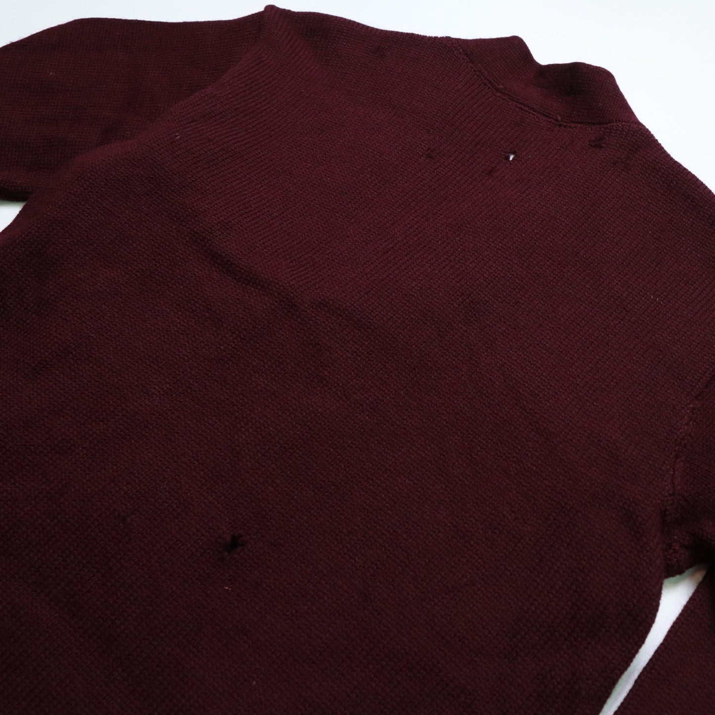 50 - 60s Wool Letterman Sweater "E”Patch Cardigan - 富士鳥古著