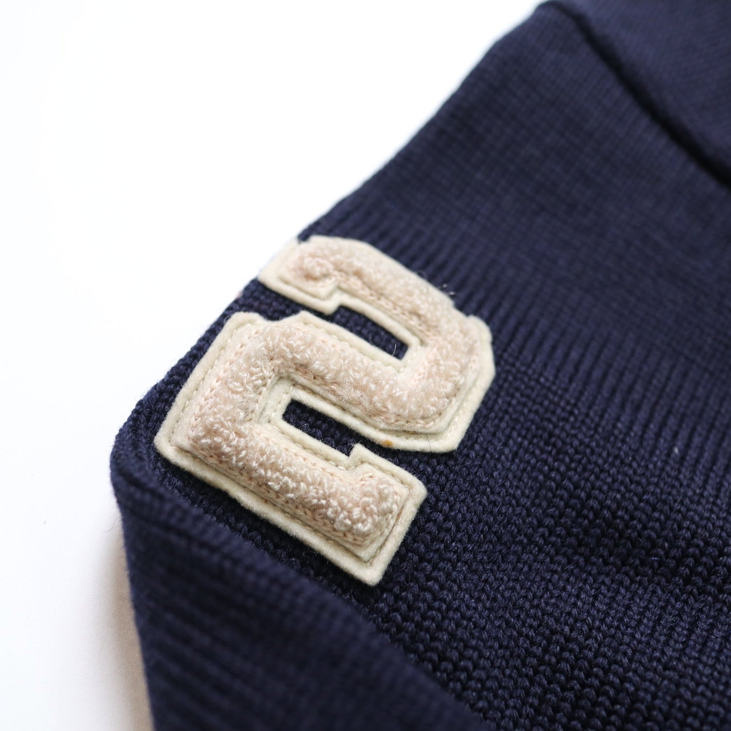 50s Letterman Sweater 海軍藍校園針織外套 Wool Cardigan - 富士鳥古著