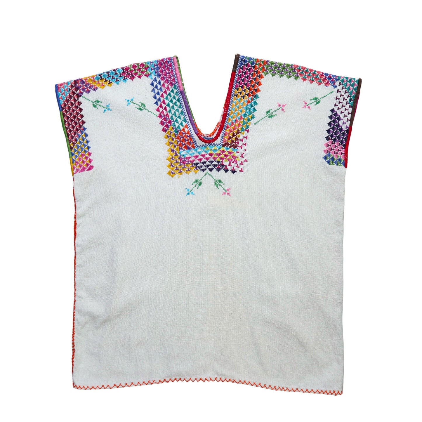 60 - 70s 瓜地馬拉手工刺繡棉質套頭上衣 - 富士鳥古著