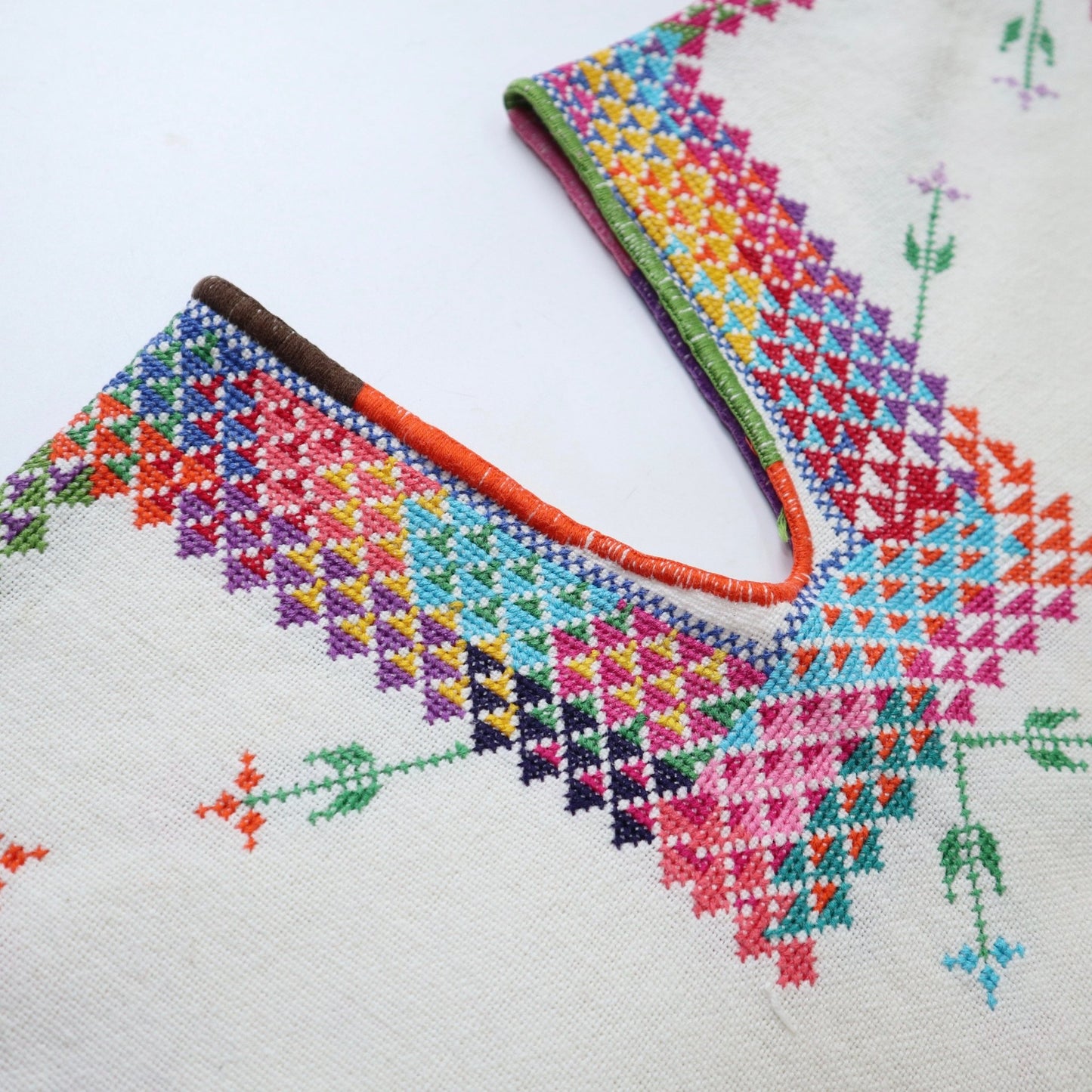 60 - 70s 瓜地馬拉手工刺繡棉質套頭上衣 - 富士鳥古著