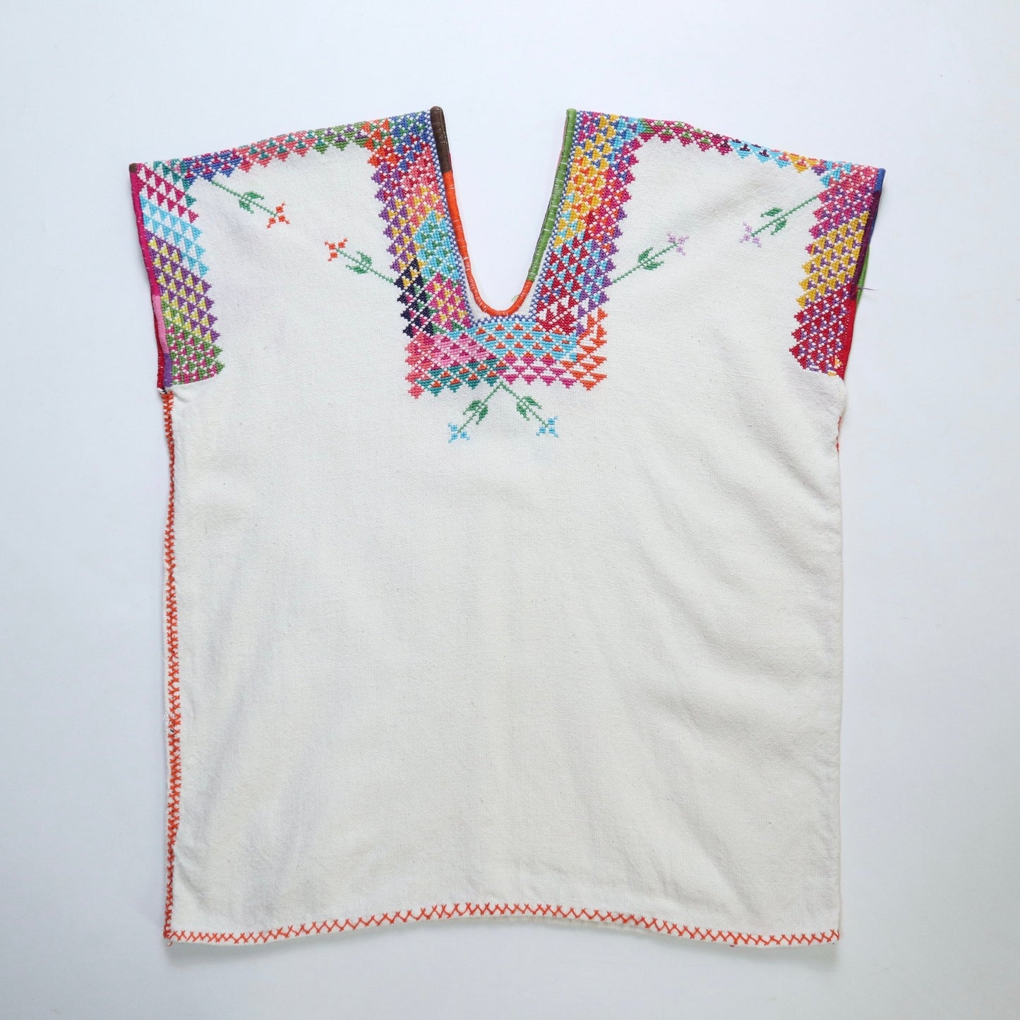 60 - 70s 瓜地馬拉手工刺繡棉質套頭上衣 - 富士鳥古著