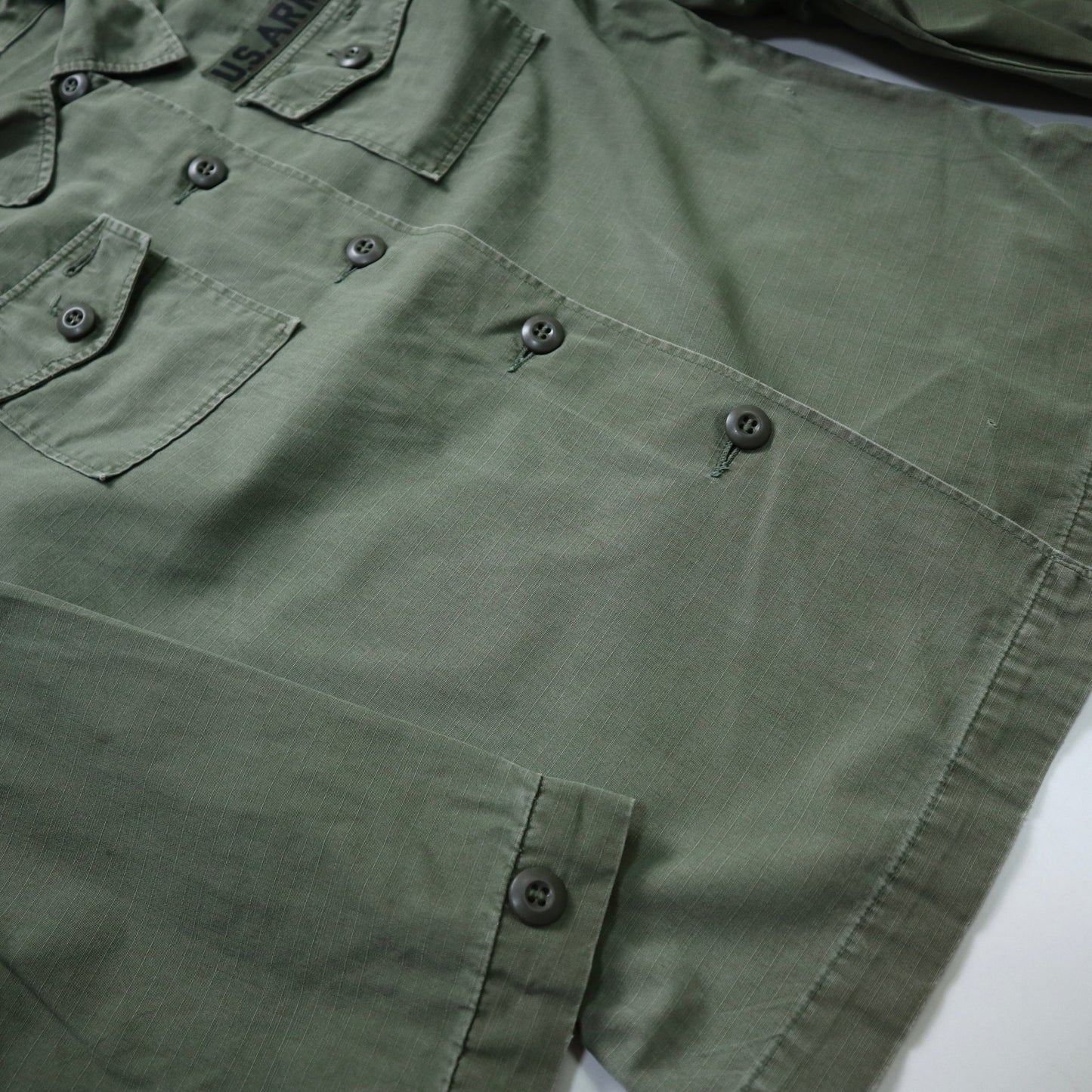 60 - 70s US ARMY 美軍公發 越戰女生軍用襯衫 抗撕裂布料 - 富士鳥古著