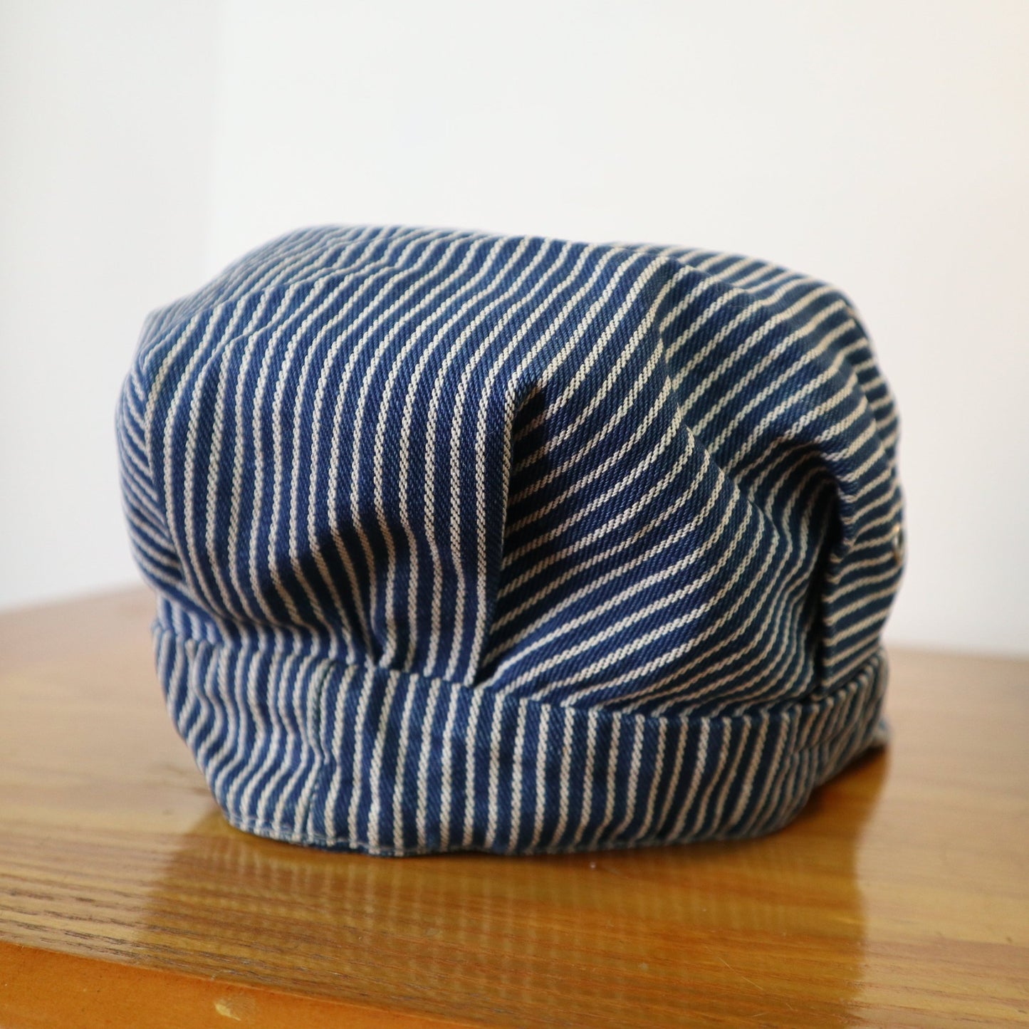 60s Big Smith 藍白條紋鐵路工程師帽 Hickory Stripe - 富士鳥古著
