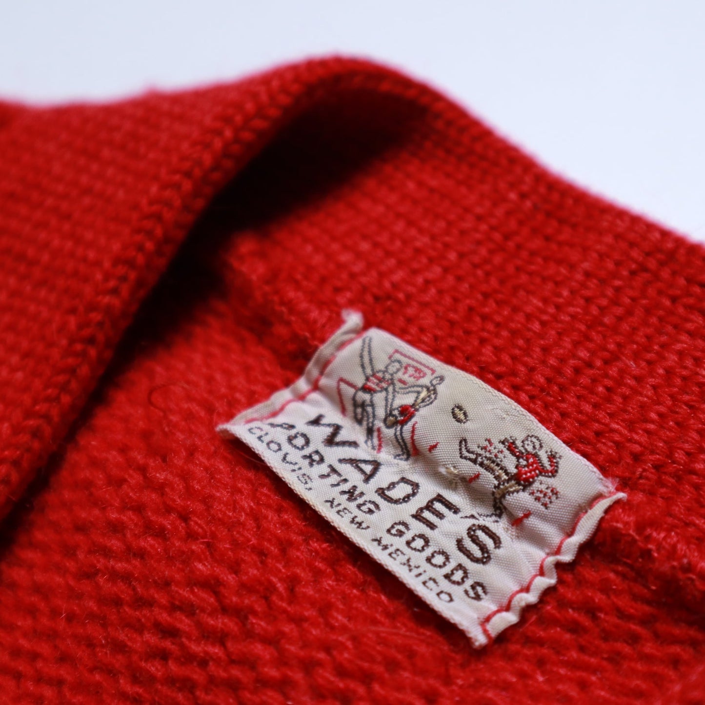 60's Letterman Sweater 紅色針織外套 cardigan - 富士鳥古著