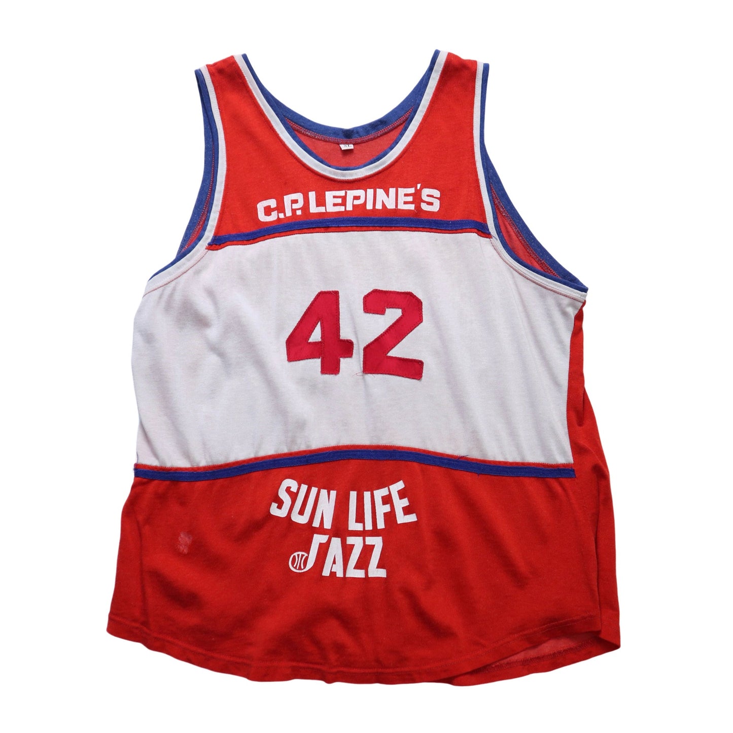 60s Sun Life Jazz 拼色籃球背心 - 富士鳥古著