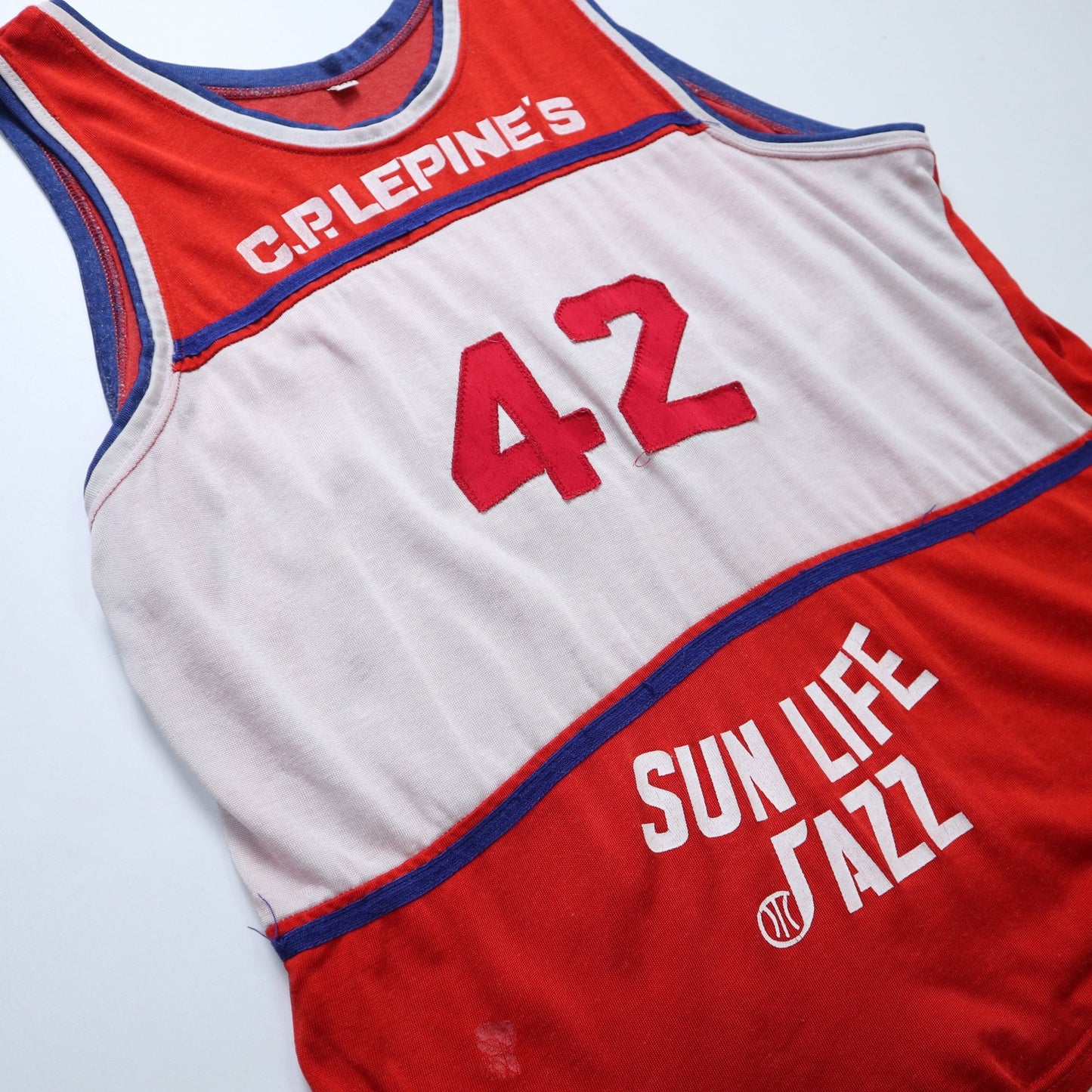 60s Sun Life Jazz 拼色籃球背心 - 富士鳥古著