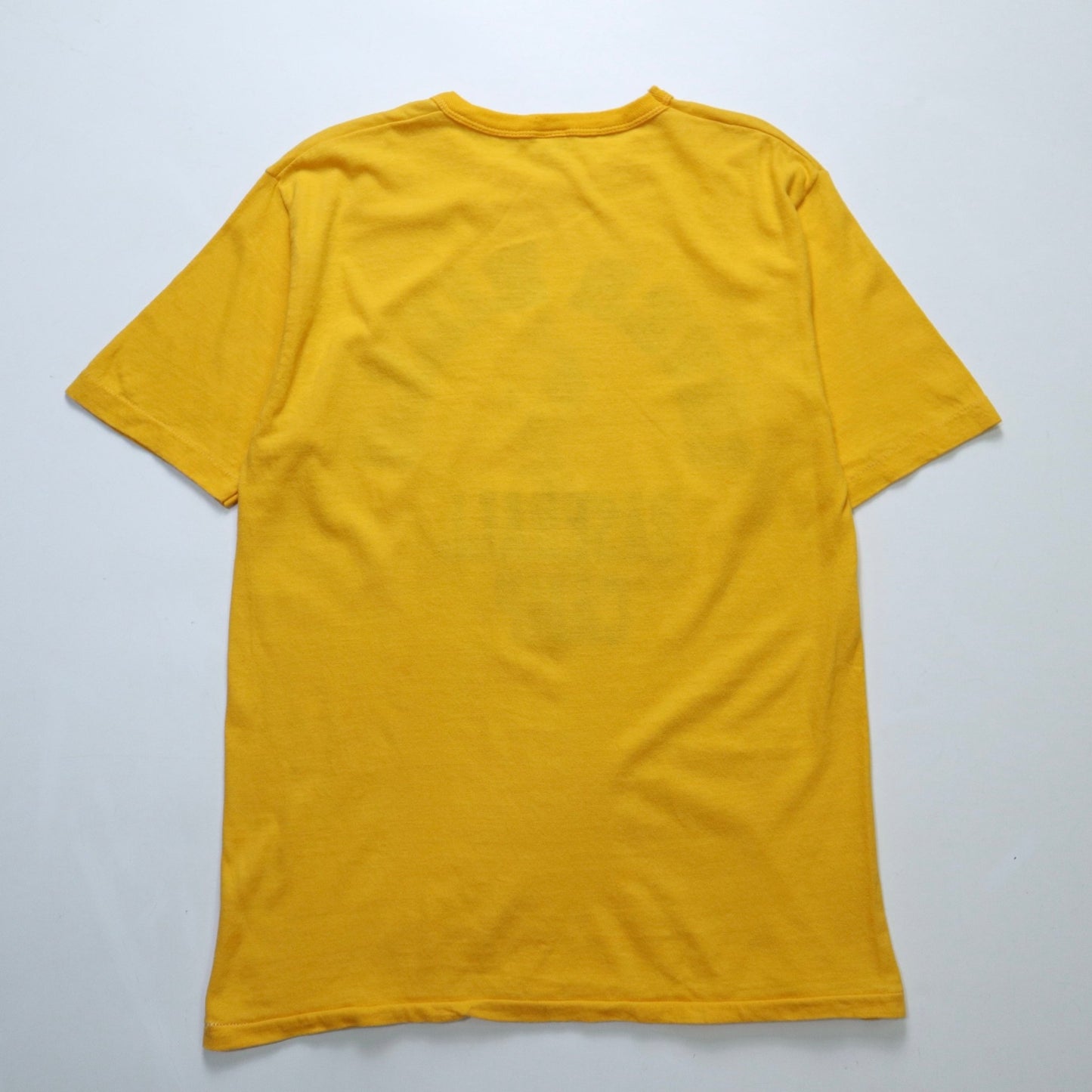 70 - 80s 美國製 Sportswear 棒球訓練營黃色膠印tee - 富士鳥古著