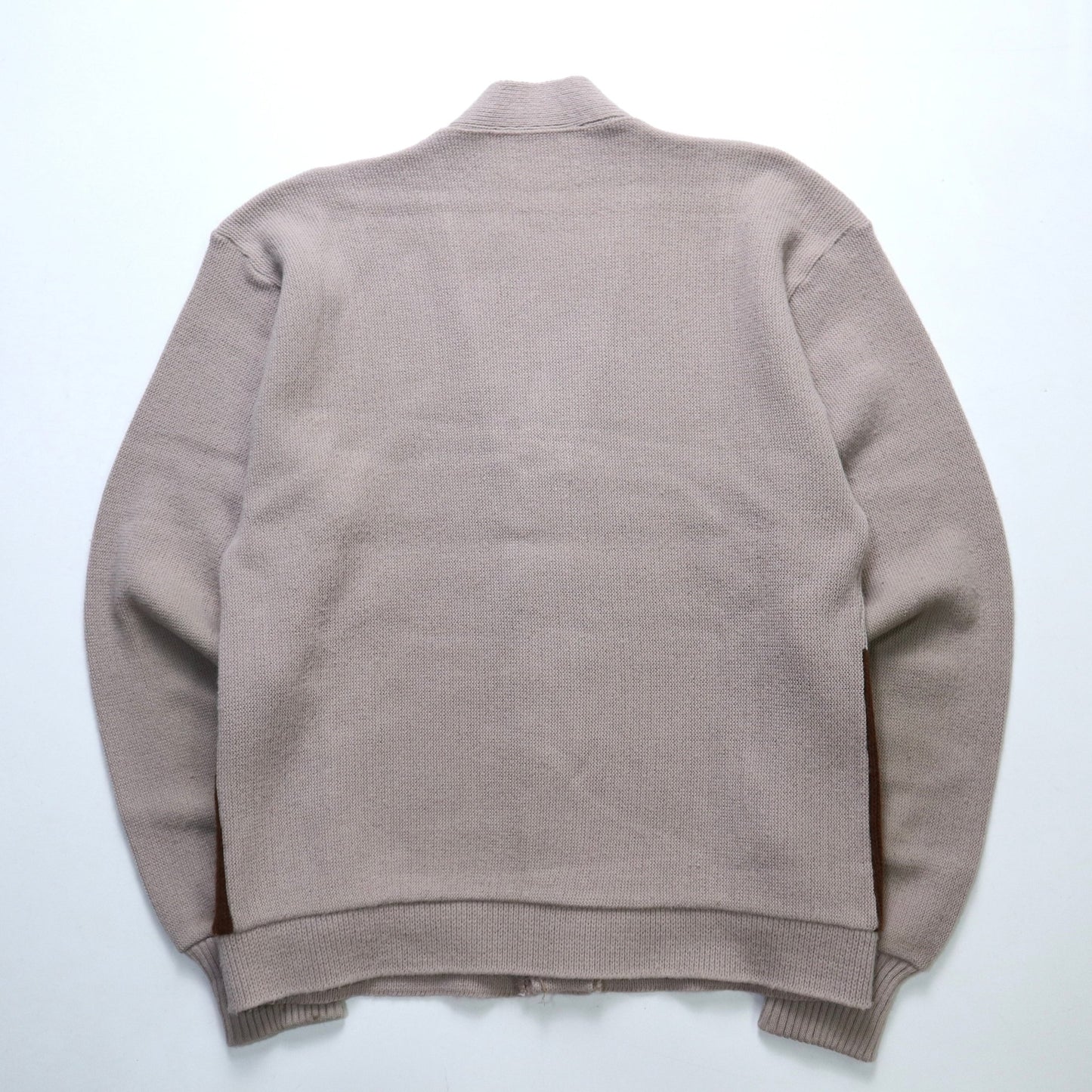 70s 摩德拼色麻花織紋針織衫 針織外套 - 富士鳥古著