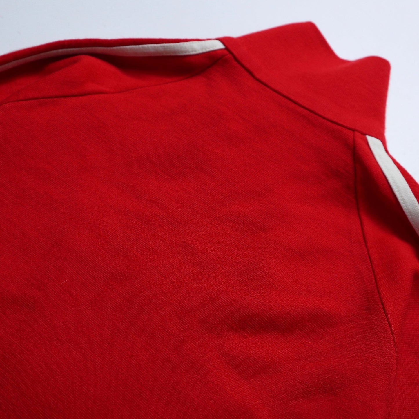 70s 紅底聖火刺繡滾邊運動外套 - 富士鳥古著