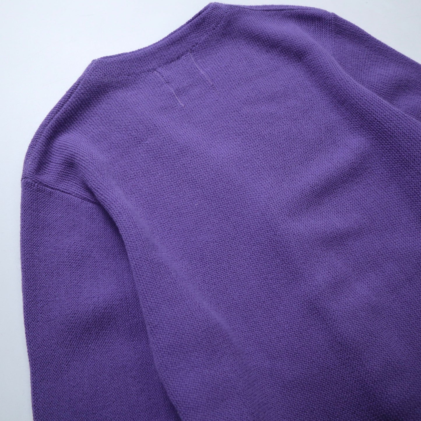 70s Barclay 紫色素面開襟針織衫 針織外套 - 富士鳥古著