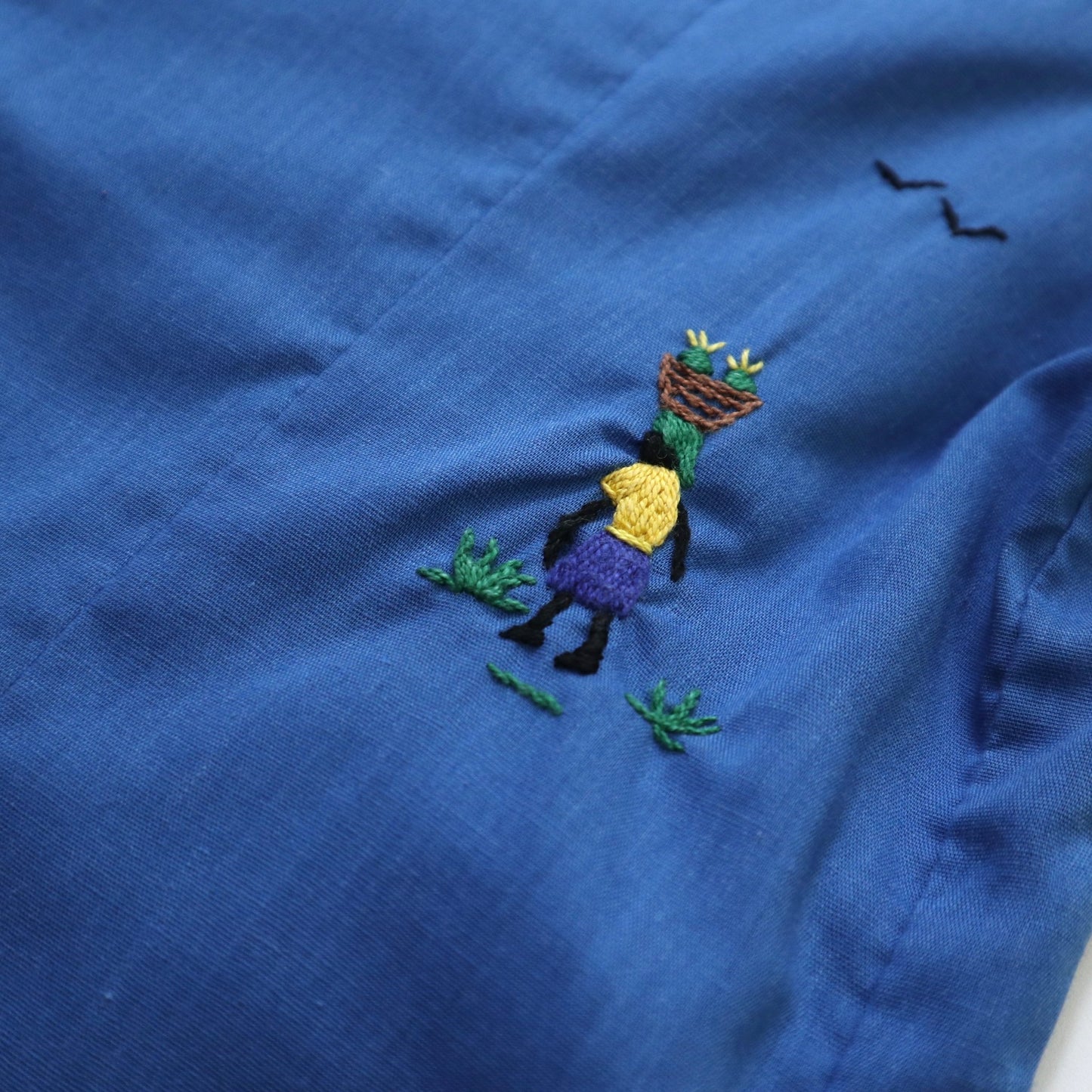 70s Caribbean Souvenir 加勒比海手工刺繡紀念襯衫 - 富士鳥古著