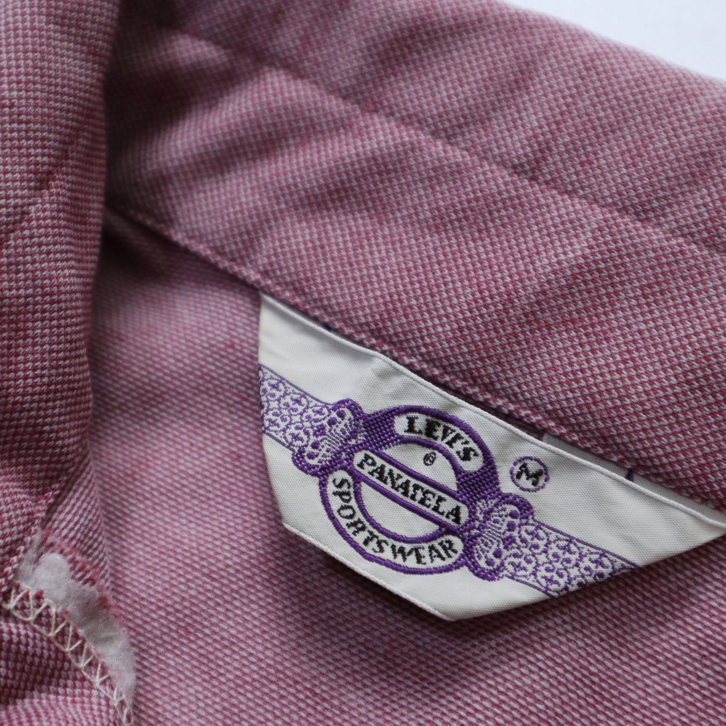 70s Levis Panatela Sportswear 粉色尖領休閒Polo衫 - 富士鳥古著