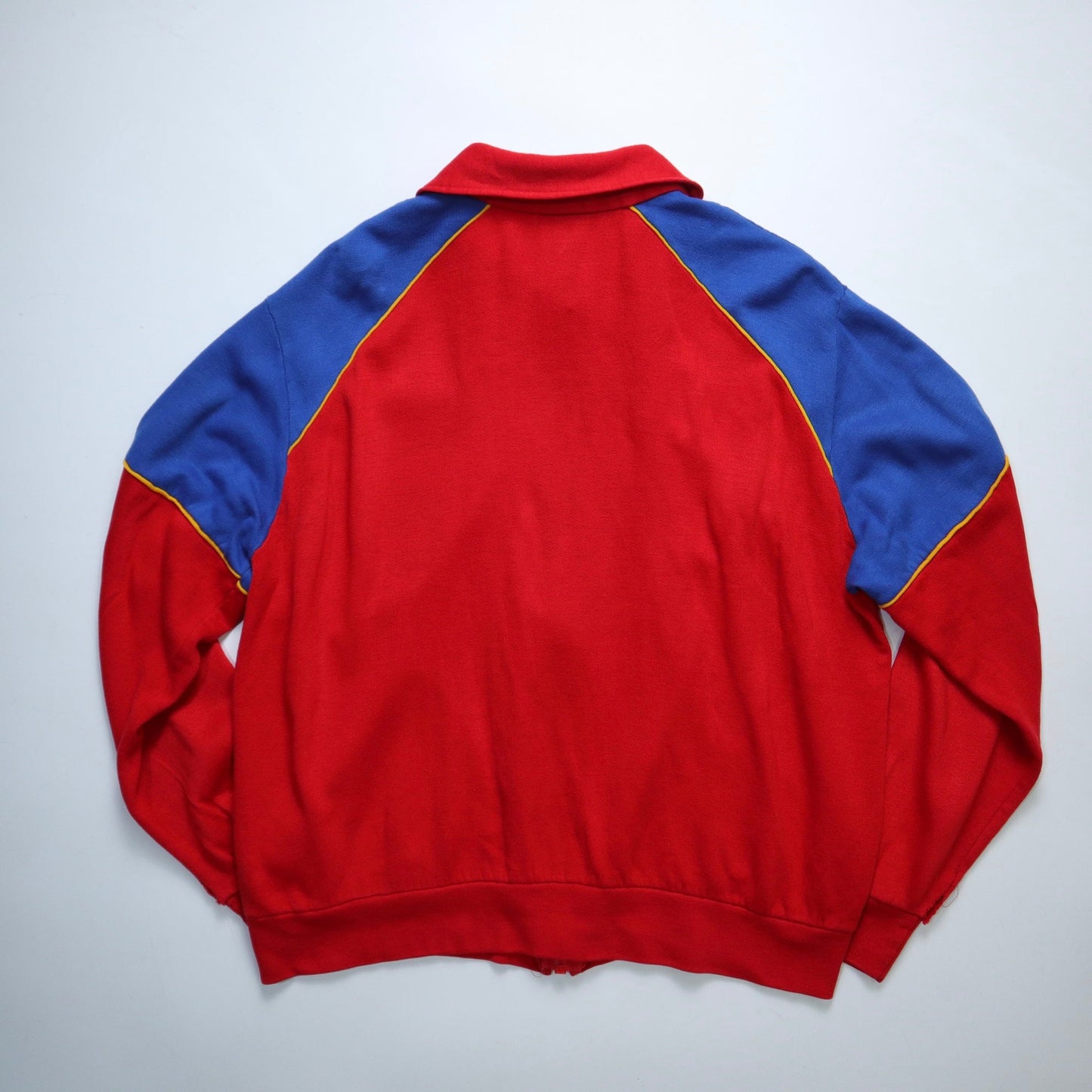 70s Sun Spots 藍紅拼色運動外套 - 富士鳥古著