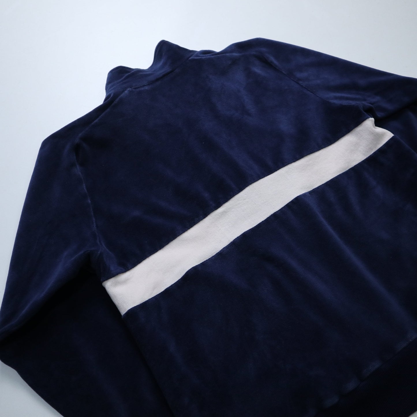 80 - 90s MAIN EVENT 日本製 藍白拼色絨布運動外套 - 富士鳥古著