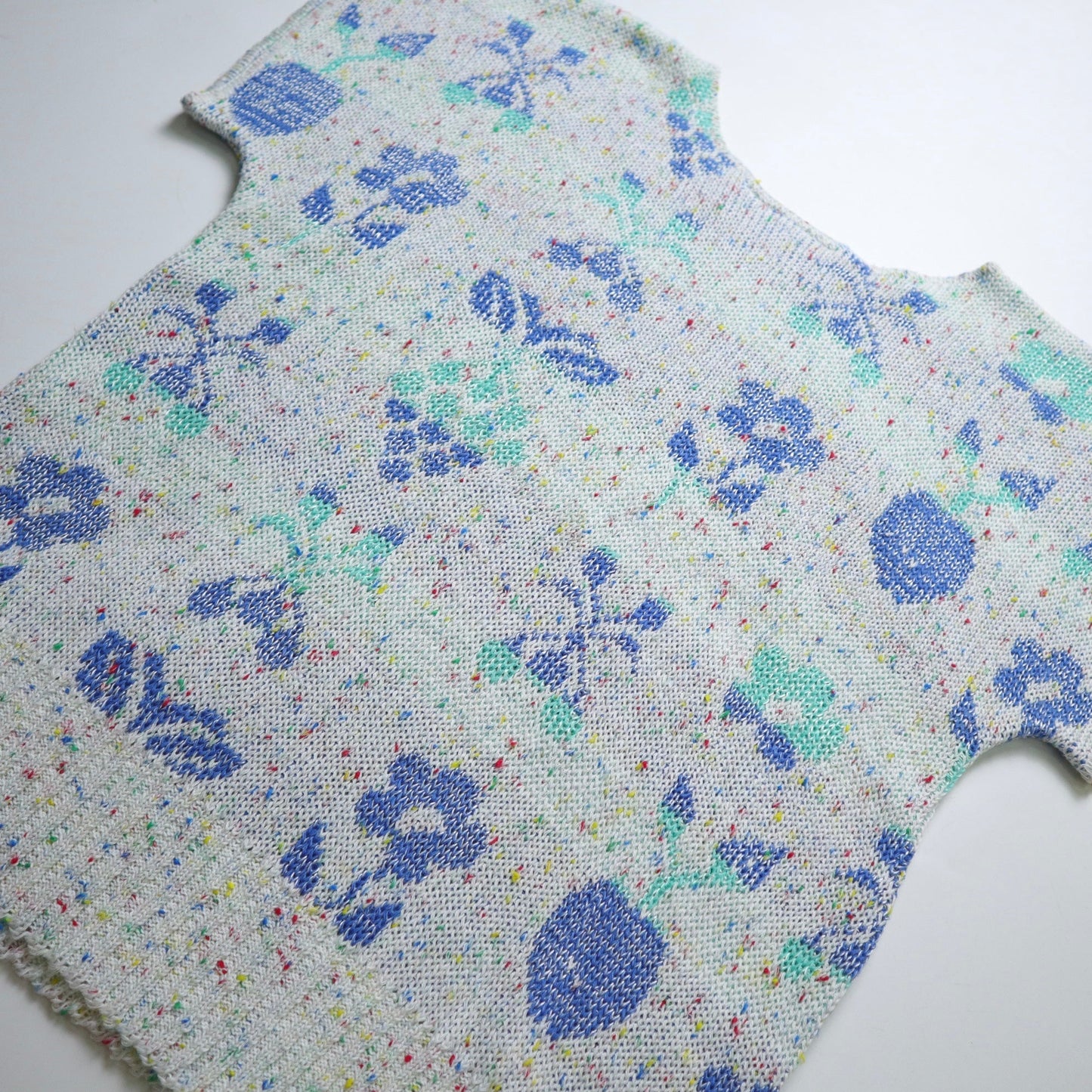 80s 美國製 水果與花朵圖騰針織上衣 - 富士鳥古著