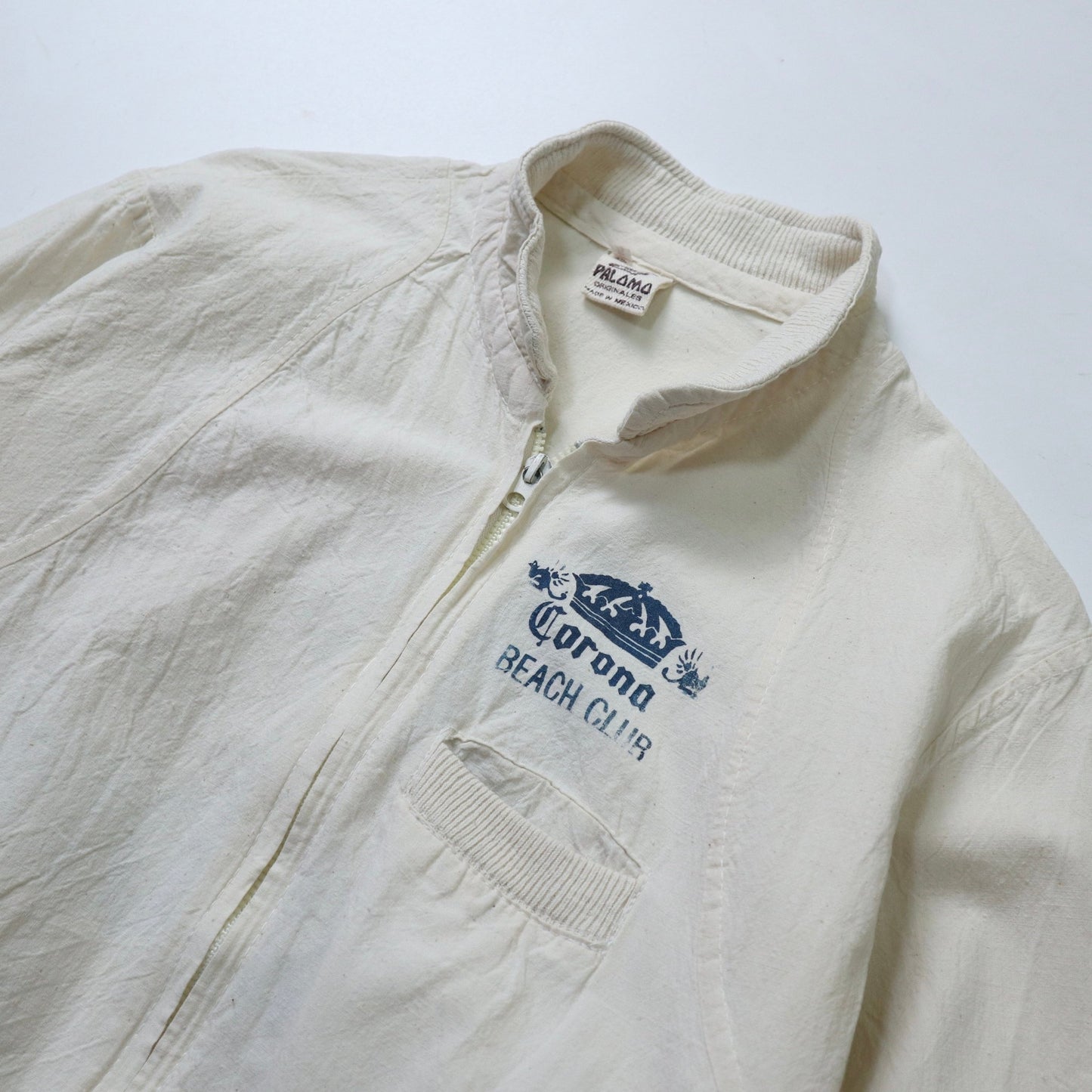 80s Corona Beach Club 棉質外套 IDEAL拉鍊 - 富士鳥古著