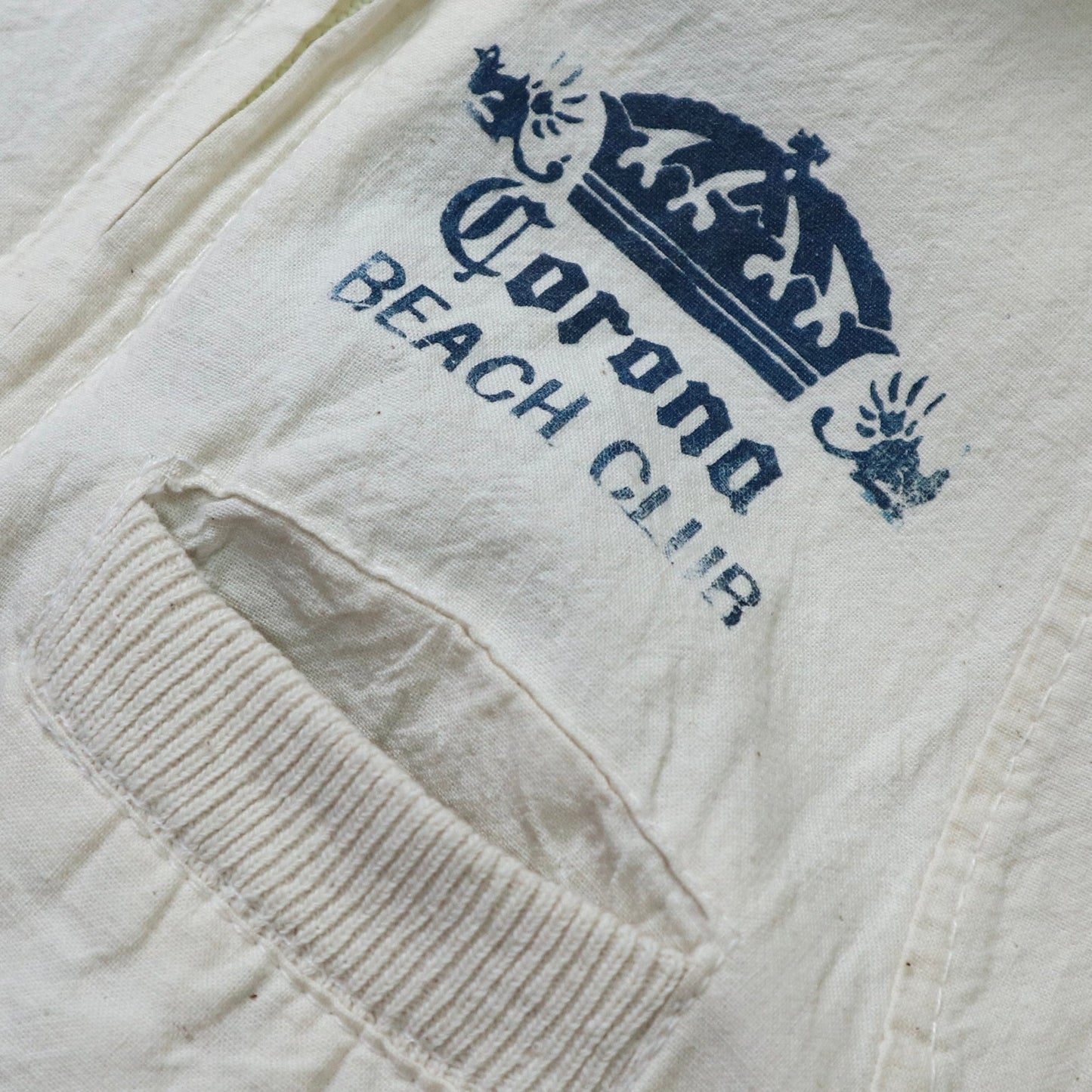 80s Corona Beach Club 棉質外套 IDEAL拉鍊 - 富士鳥古著